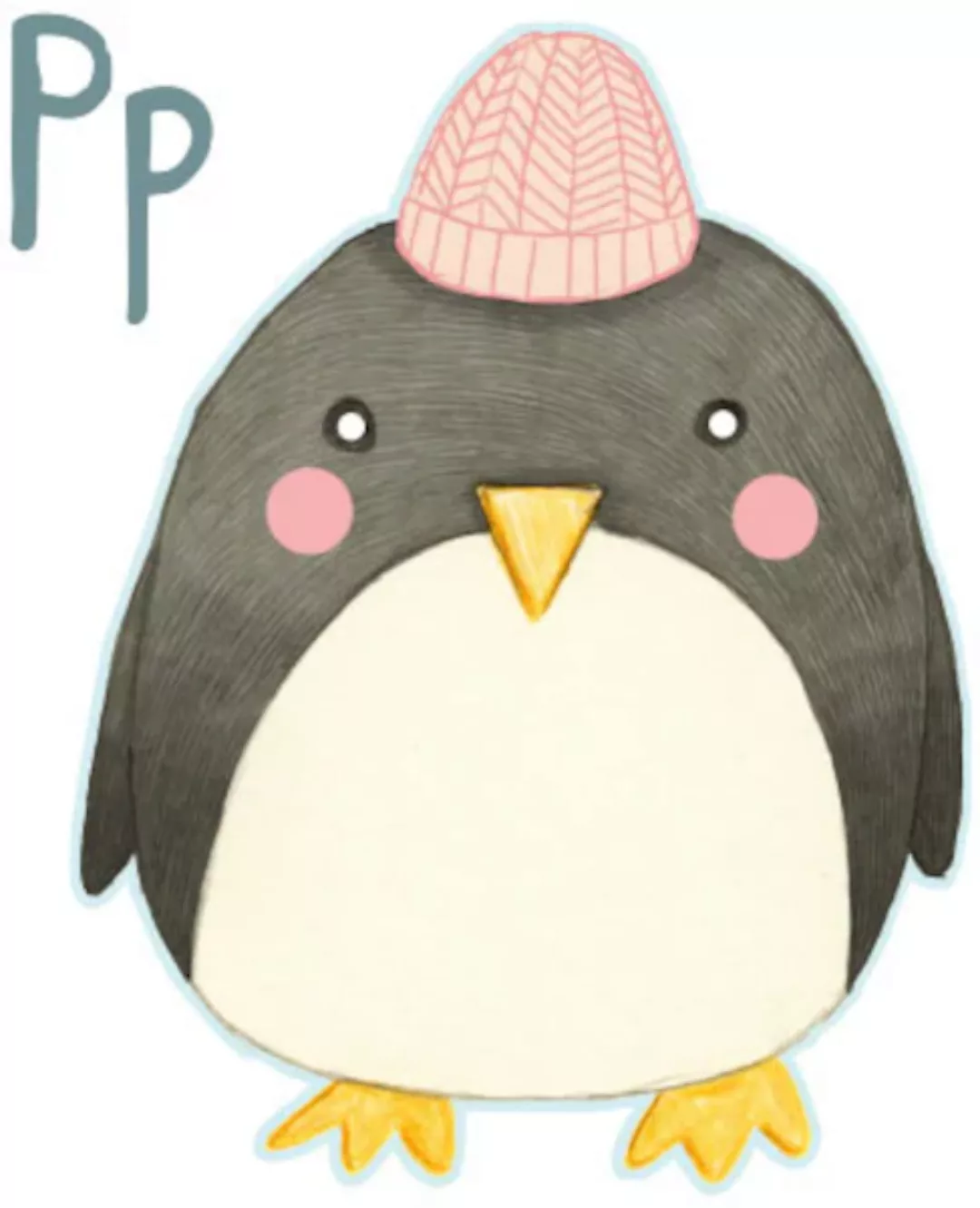 Wall-Art Wandtattoo »Pinguin Penguin Buchstabe P«, (1 St.), selbstklebend, günstig online kaufen