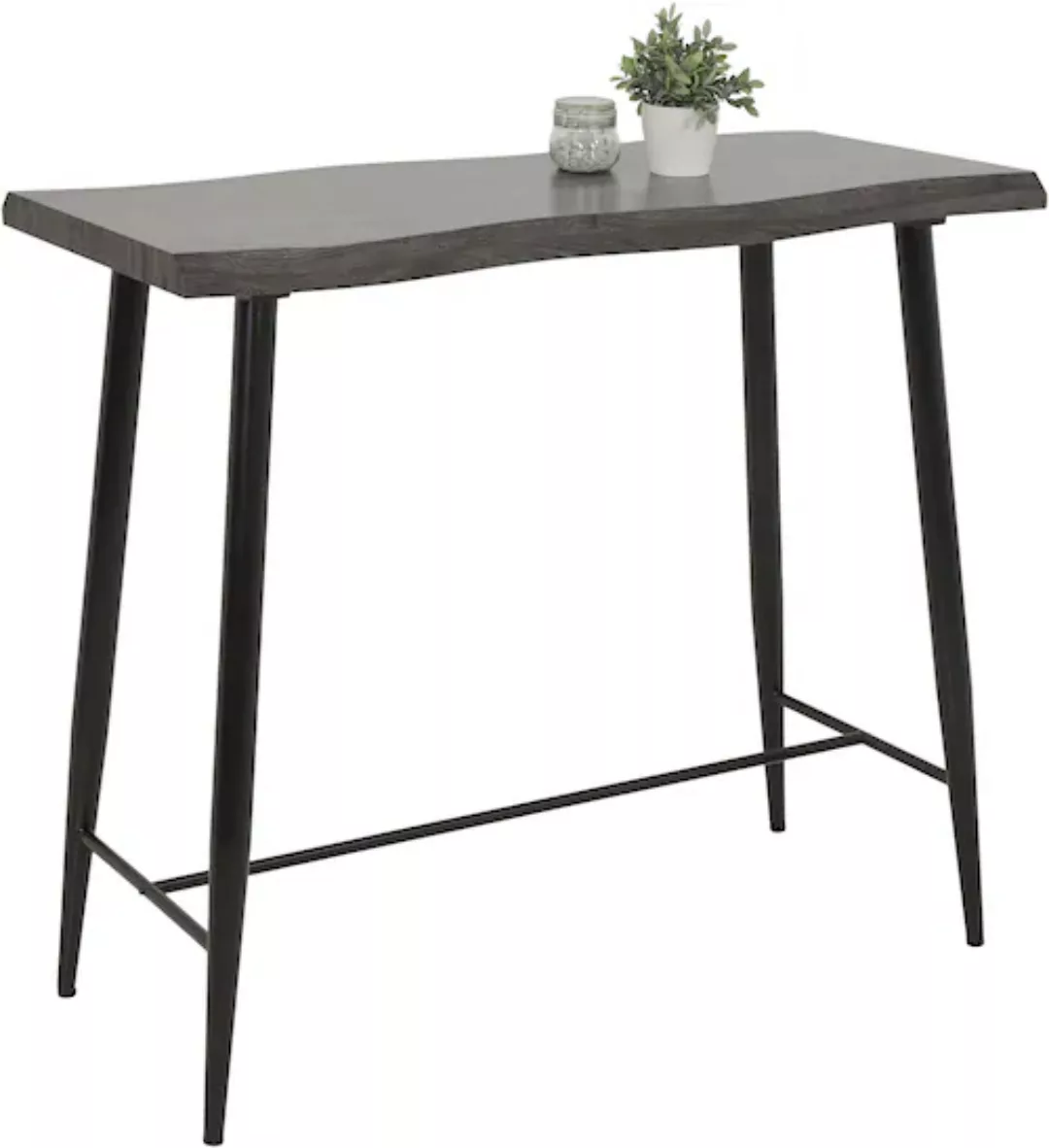 HELA Bartisch "GABI", Baumkantentisch, 120 cm Breite, Industrial Design, Wi günstig online kaufen