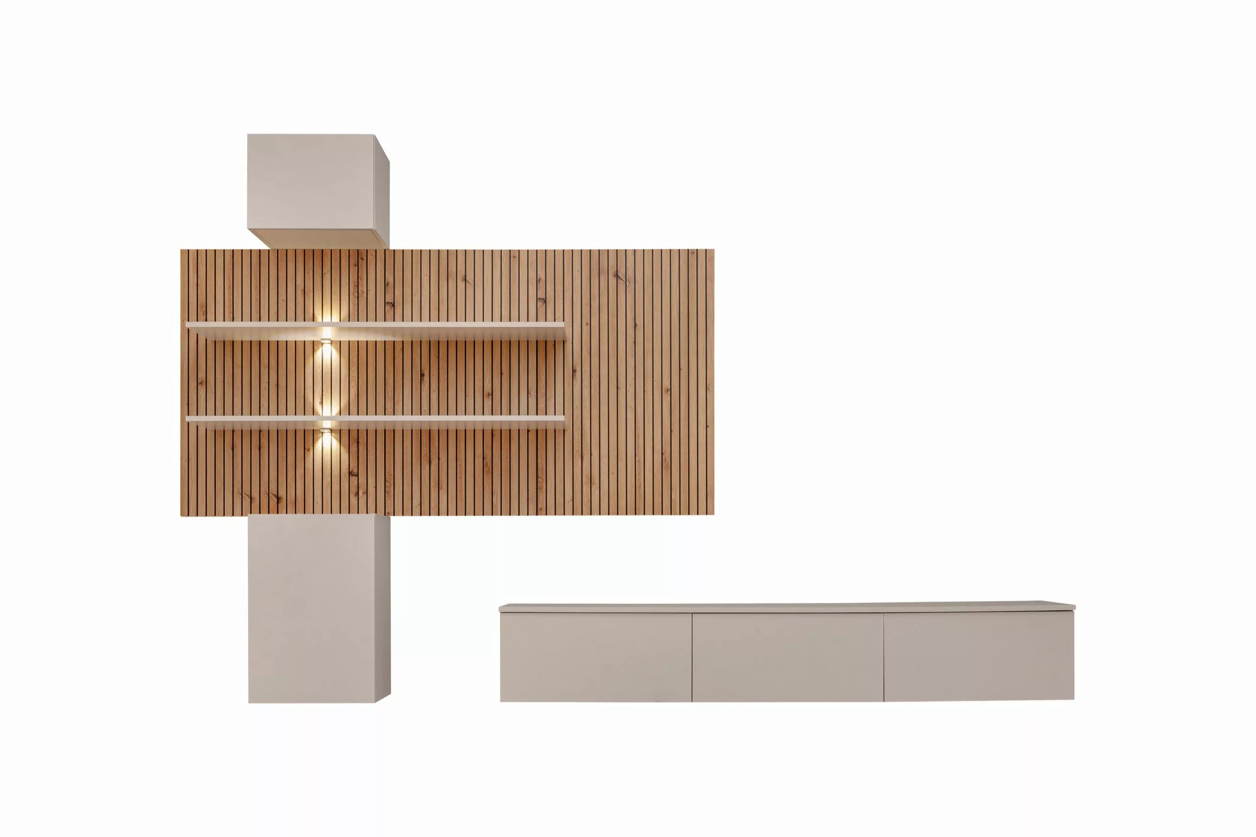 ASM-Moebel Wohnwand Wohnzimmer Schrankwand GUSTO PW günstig online kaufen