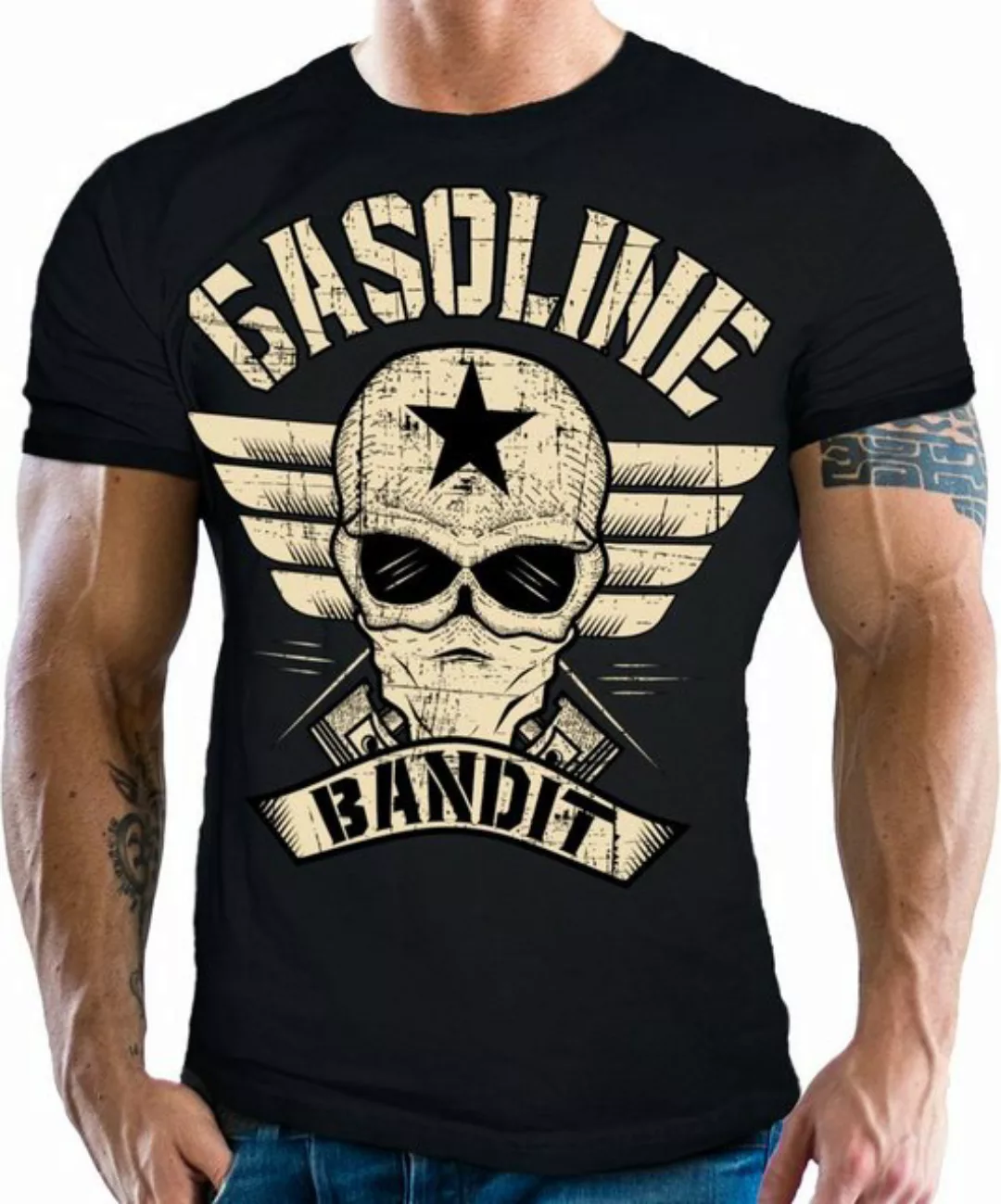 GASOLINE BANDIT® T-Shirt Winged Logo - Big Size Print günstig online kaufen