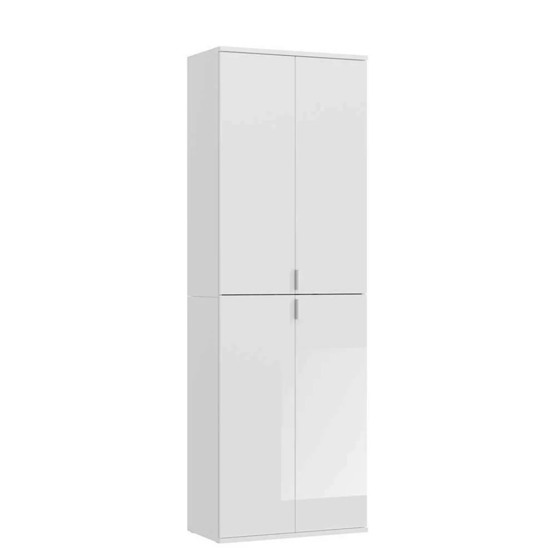 XL Kleiderschrank Hochglanz in Weiß 183x193x34 cm (dreiteilig) günstig online kaufen