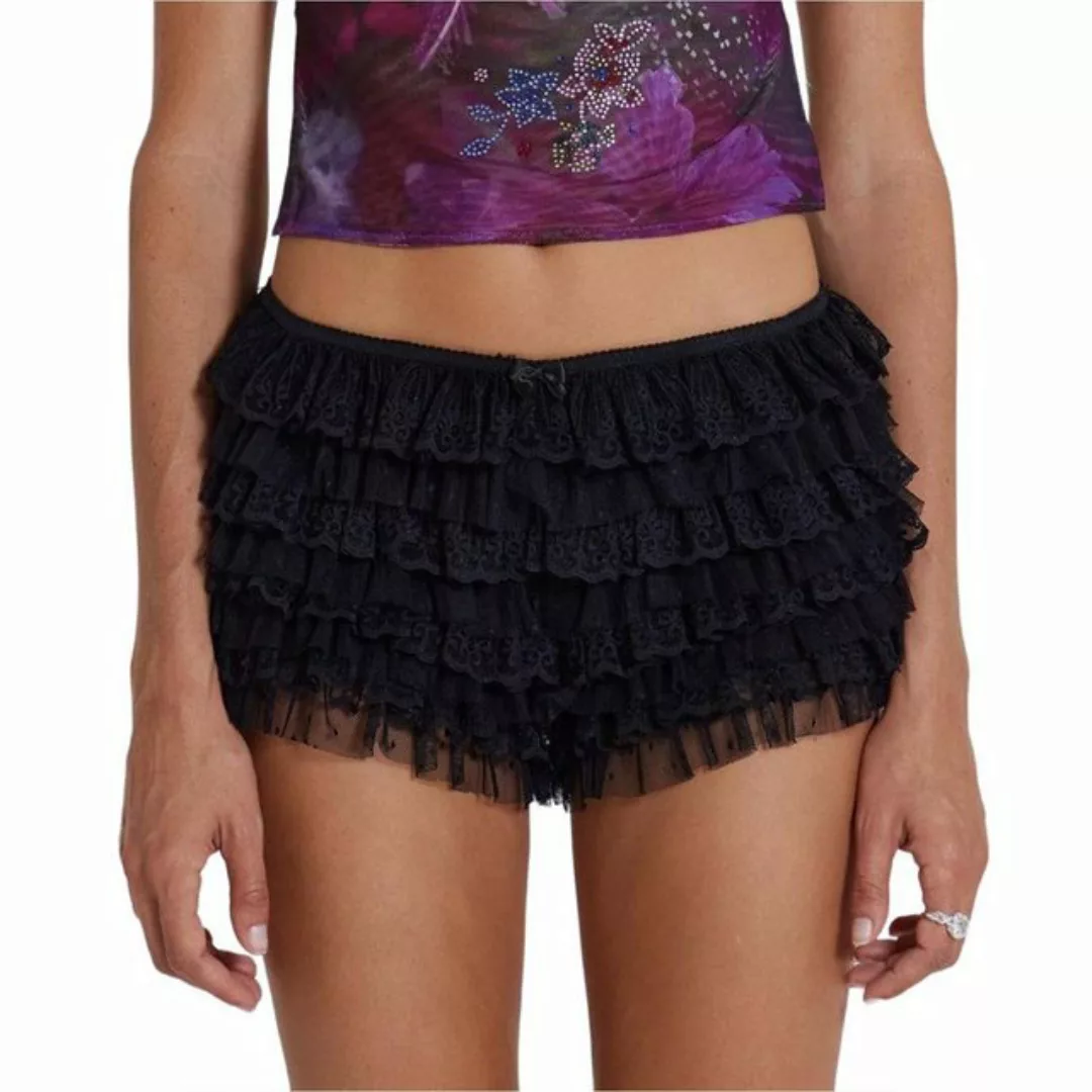 Refttenw Shorts Sexy Shorts mit Rüschenspitze für Damen, mehrlagige Pumphos günstig online kaufen