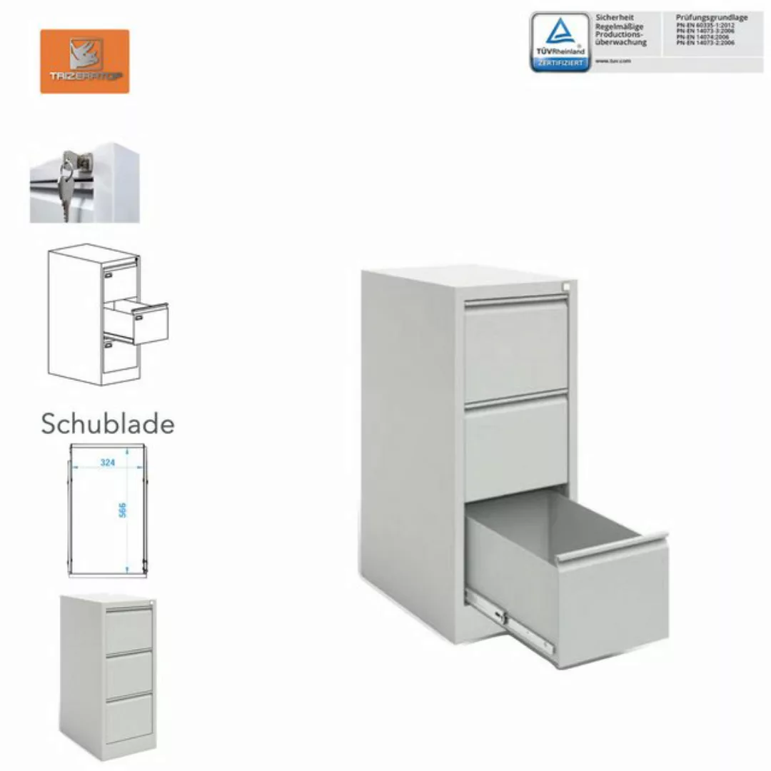 TRIZERATOP Hängeregisterschrank Aktenschrank Karteischrank 415x63x100 cm 35 günstig online kaufen