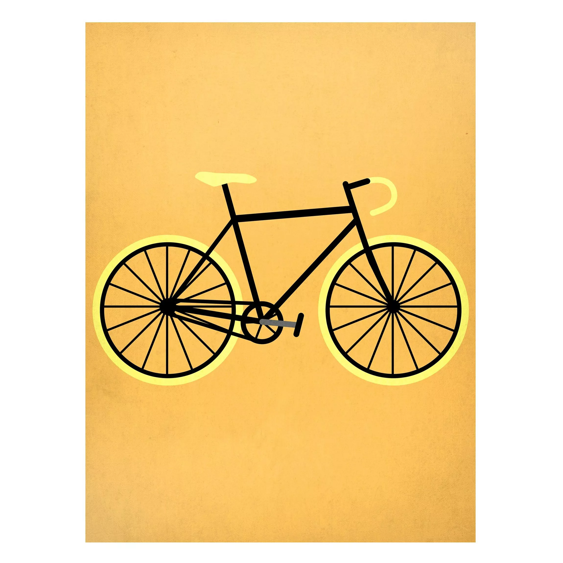 Magnettafel Fahrrad in Gelb günstig online kaufen