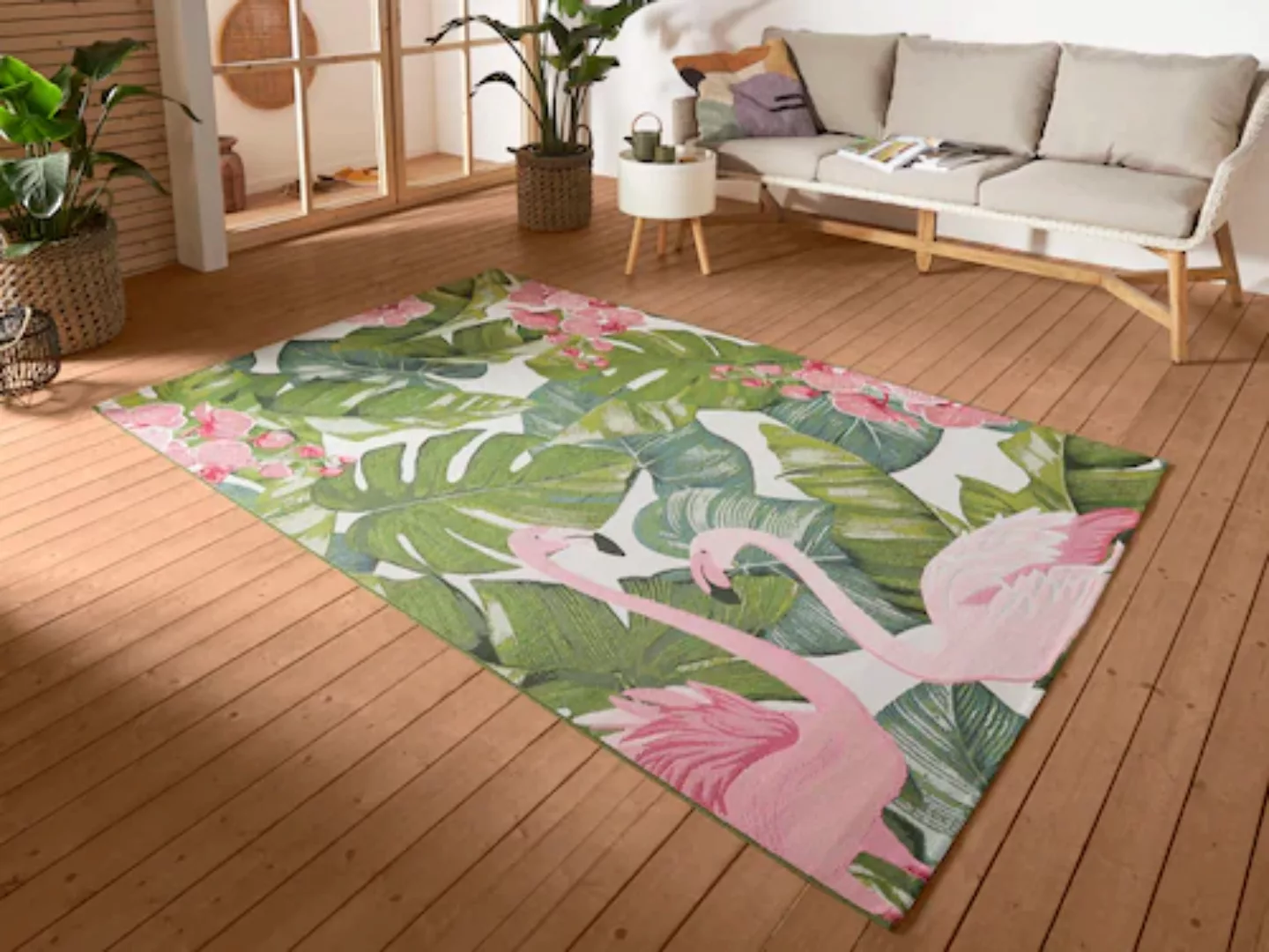HANSE Home Outdoorteppich »Tropical Flamingo«, rechteckig günstig online kaufen