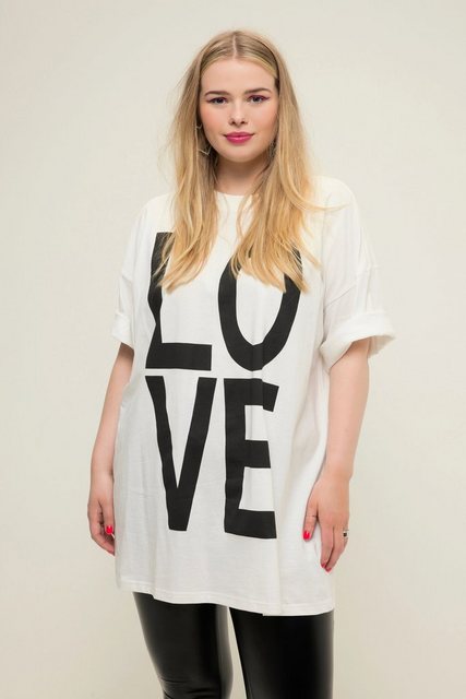 Studio Untold Rundhalsshirt Oversize-Shirt LOVE Rundhals Halbarm günstig online kaufen