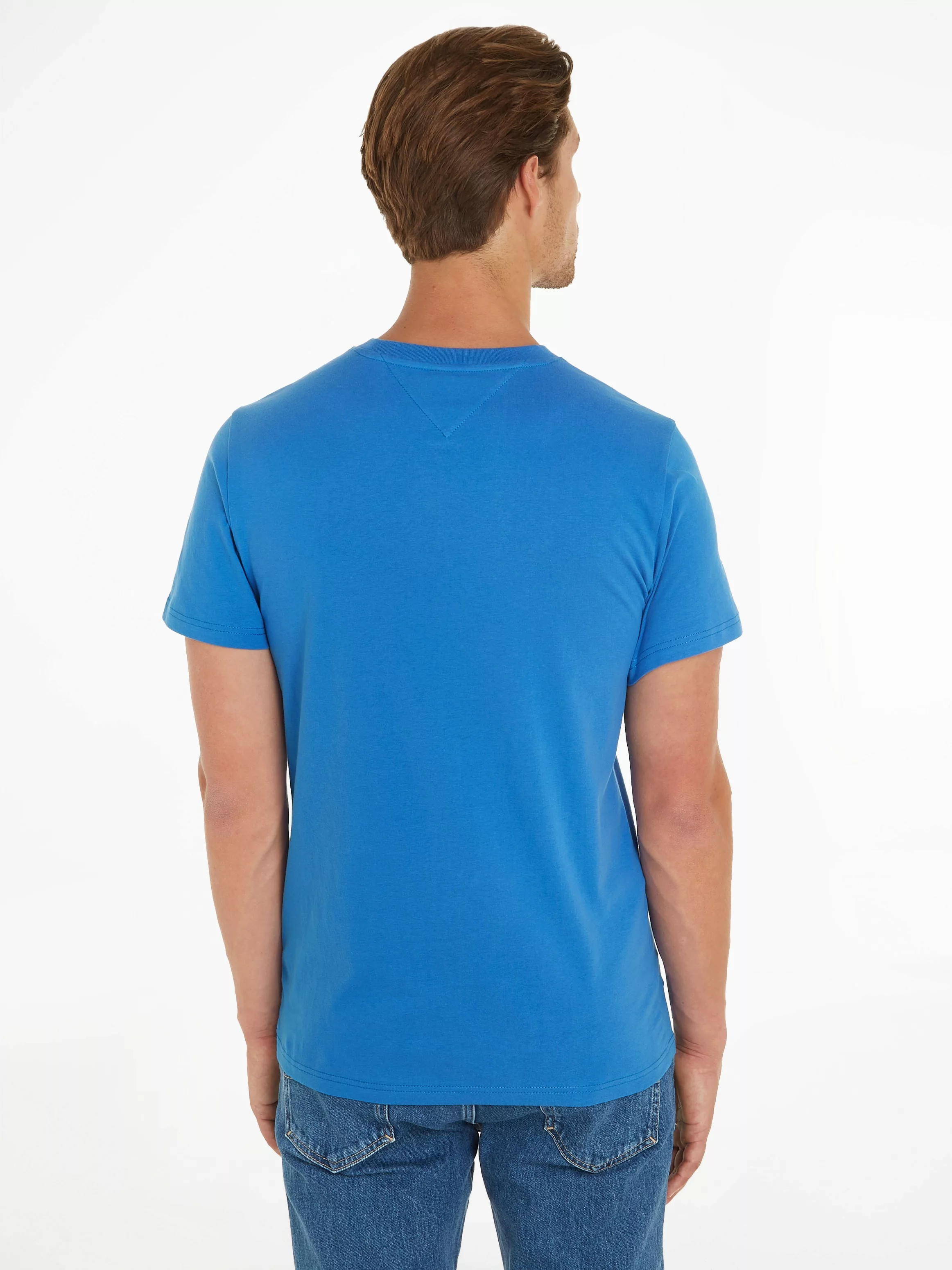 Tommy Jeans T-Shirt TJM SLIM ESSENTIAL FLAG TEE EXT mit Rundhalsausschnitt günstig online kaufen