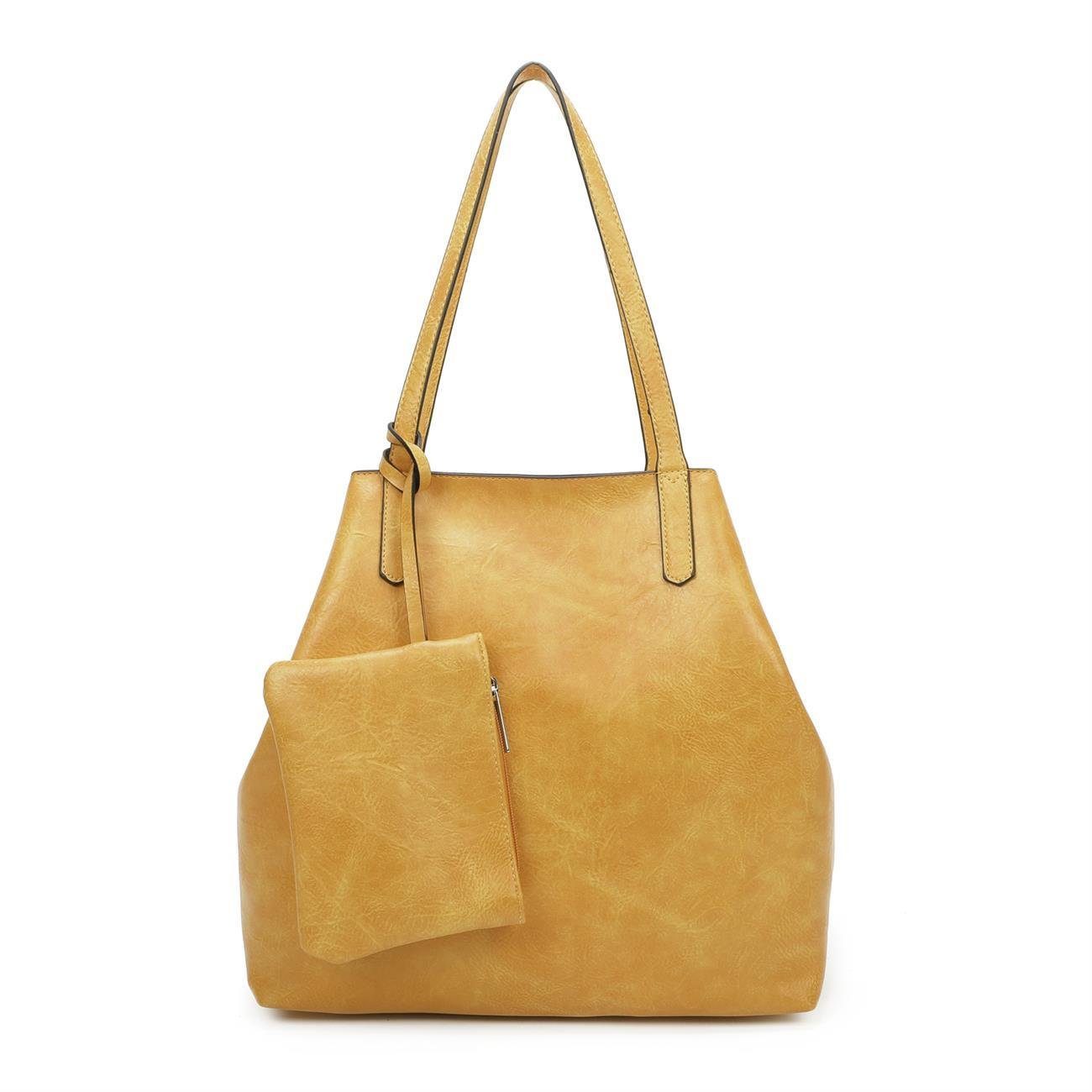 ITALYSHOP24 Schultertasche Damen Tasche SET 2in1 günstig online kaufen