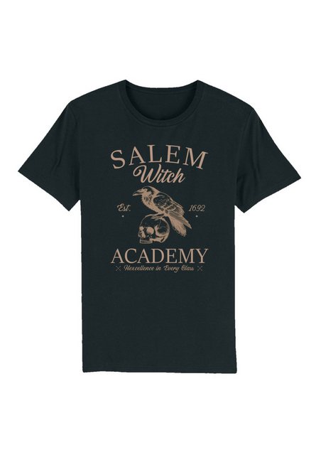 F4NT4STIC T-Shirt Halloween University Salem witch crow skull Premium Quali günstig online kaufen