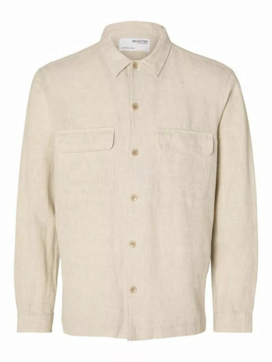 SELECTED HOMME Blusenshirt SLHMADS-LINEN OVERSHIRT LS NOOS günstig online kaufen