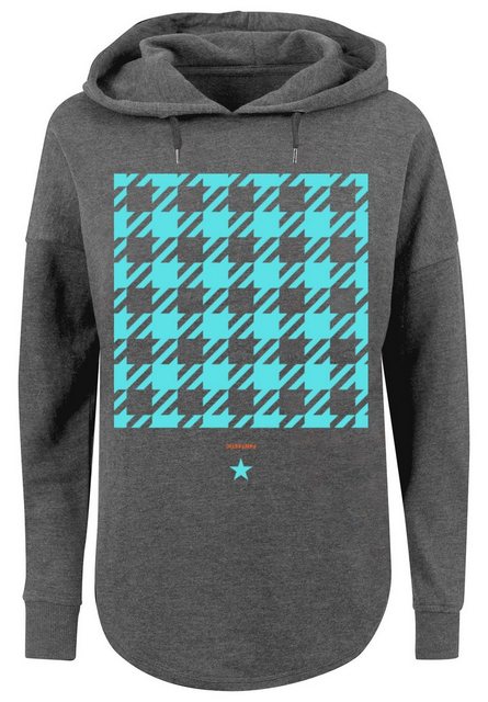 F4NT4STIC Kapuzenpullover Hahnentritt Karo blau Print günstig online kaufen