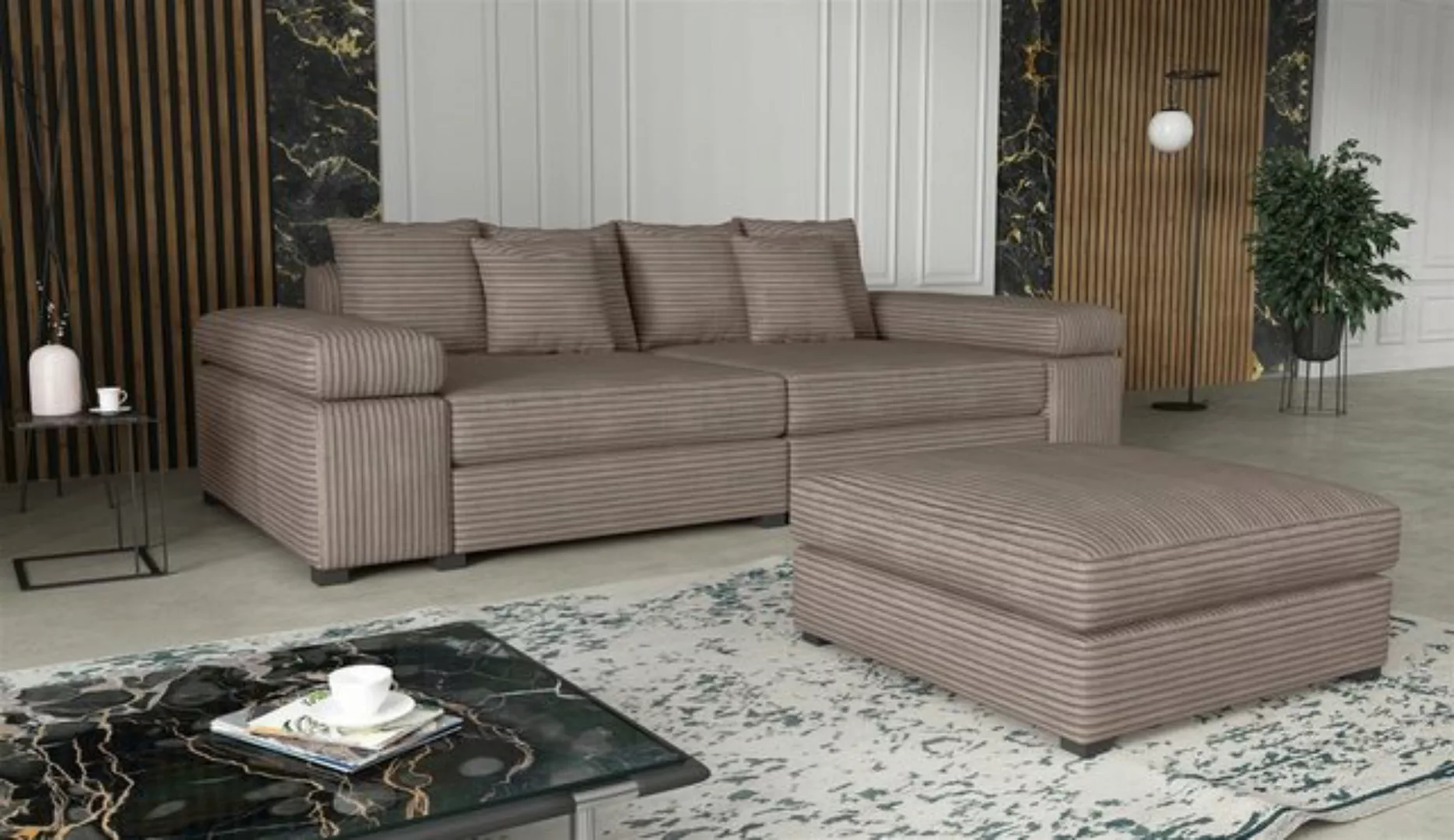 Fun Möbel Big-Sofa Couchgarnitur Megasofa Riesensofa AREZZO in Stoff, mit o günstig online kaufen