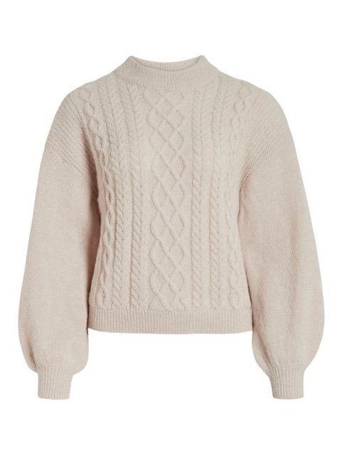 Vila Strickpullover Zopfstrick Pullover mit Ballonärmeln VICHINTI 6332 in C günstig online kaufen