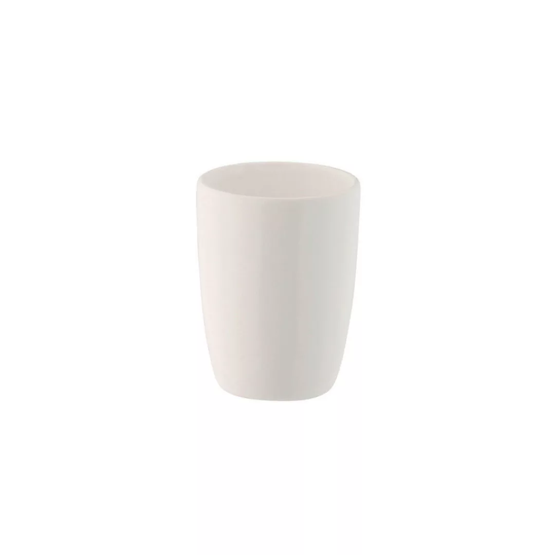 Zahnputzbecher weiß Keramik B/H/L/D: ca. 7,5x10x7,5x9 cm günstig online kaufen