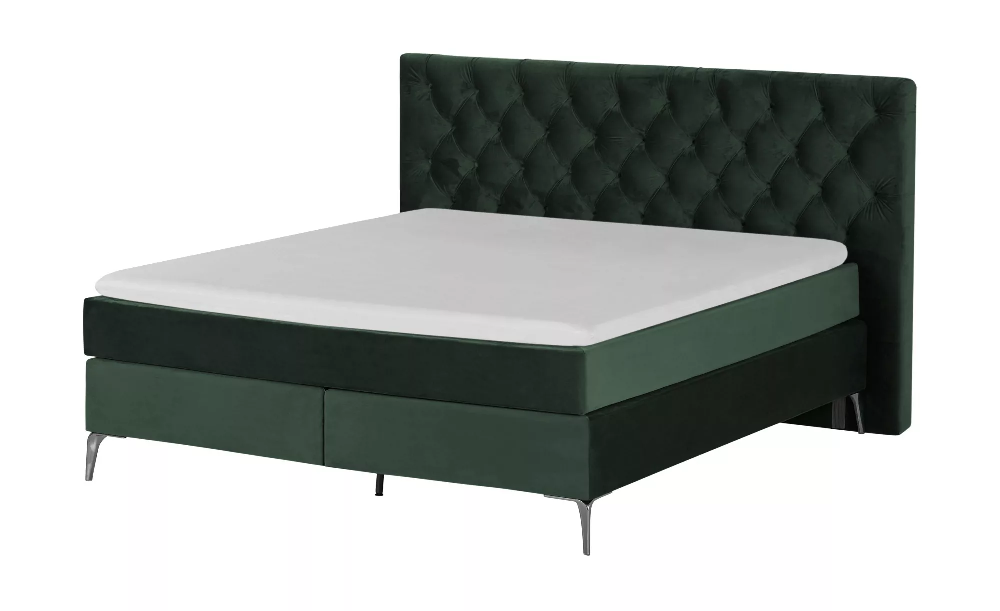 Boxspringbett  Laesa ¦ grün ¦ Maße (cm): B: 215 H: 122 Betten > Boxspringbe günstig online kaufen