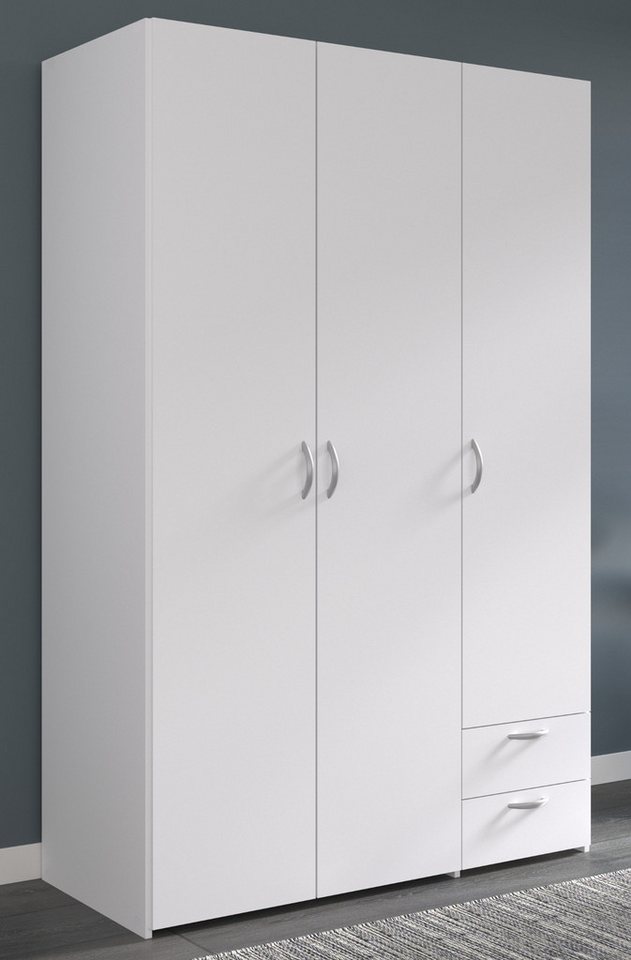 Furn.Design Kleiderschrank Enjour (Drehtürenschrank in weiß, 3-türig, 120 x günstig online kaufen