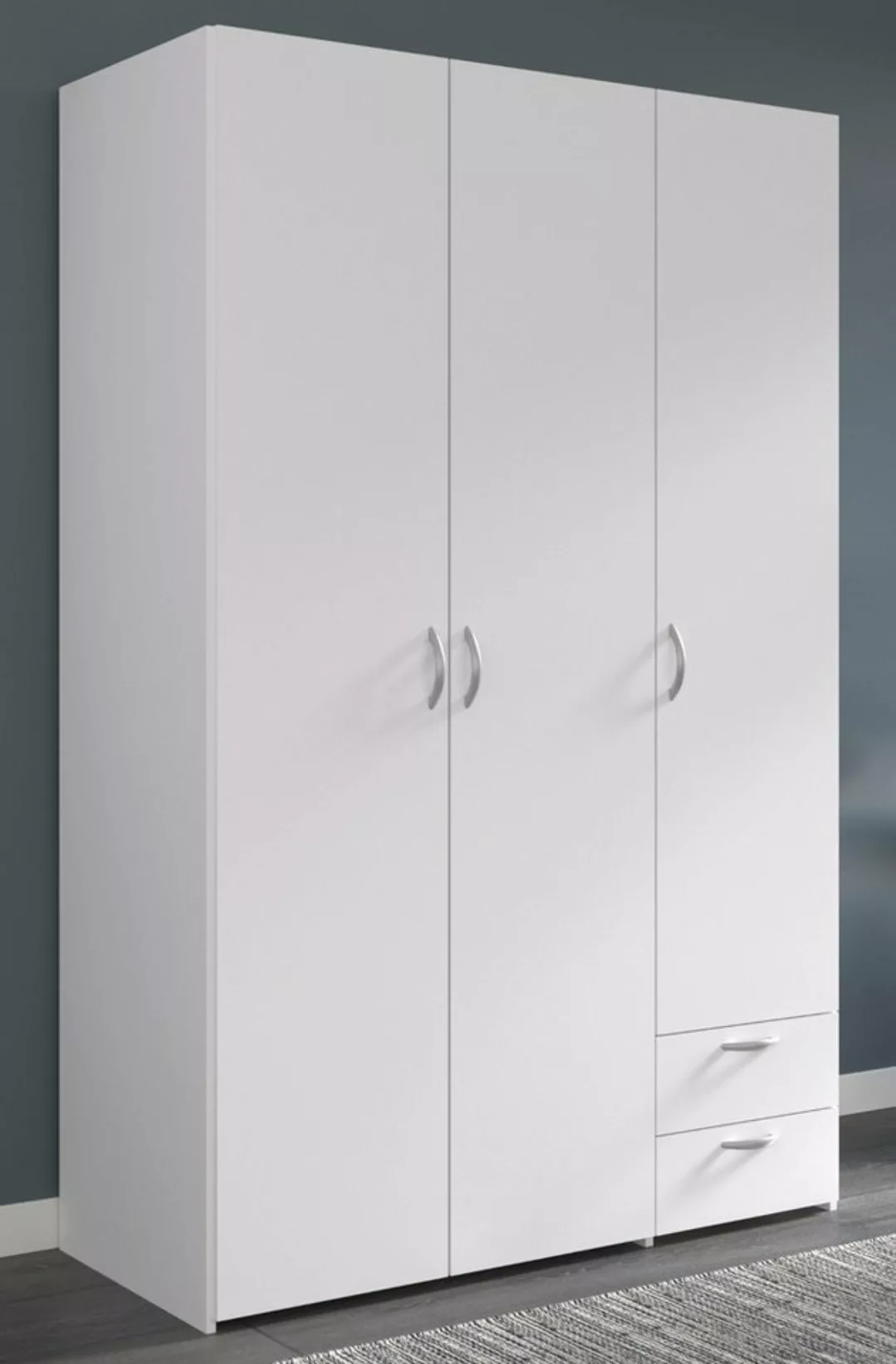 Furn.Design Kleiderschrank Enjour (Drehtürenschrank in weiß, 3-türig, 120 x günstig online kaufen