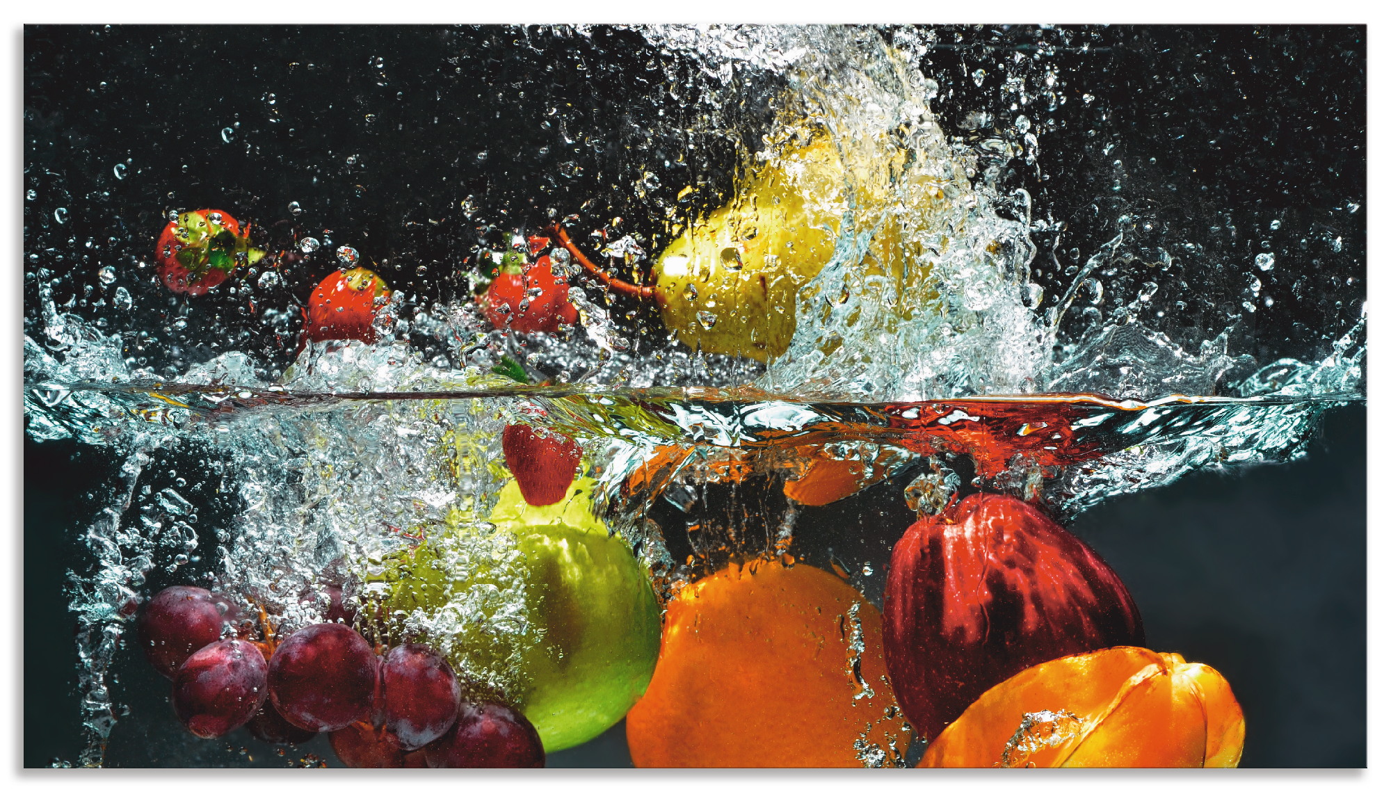 Artland Küchenrückwand »Spritzendes Obst auf dem Wasser«, (1 tlg.), Alu Spr günstig online kaufen