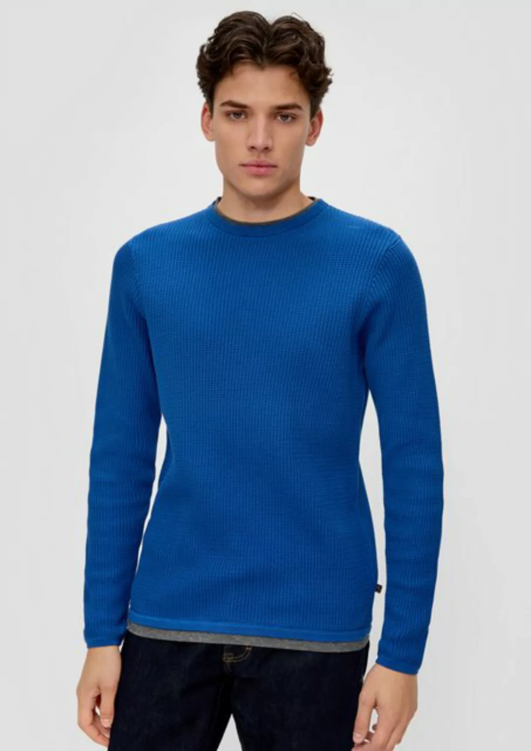 QS Strickpullover Strickpullover in Layering-Optik Layering günstig online kaufen