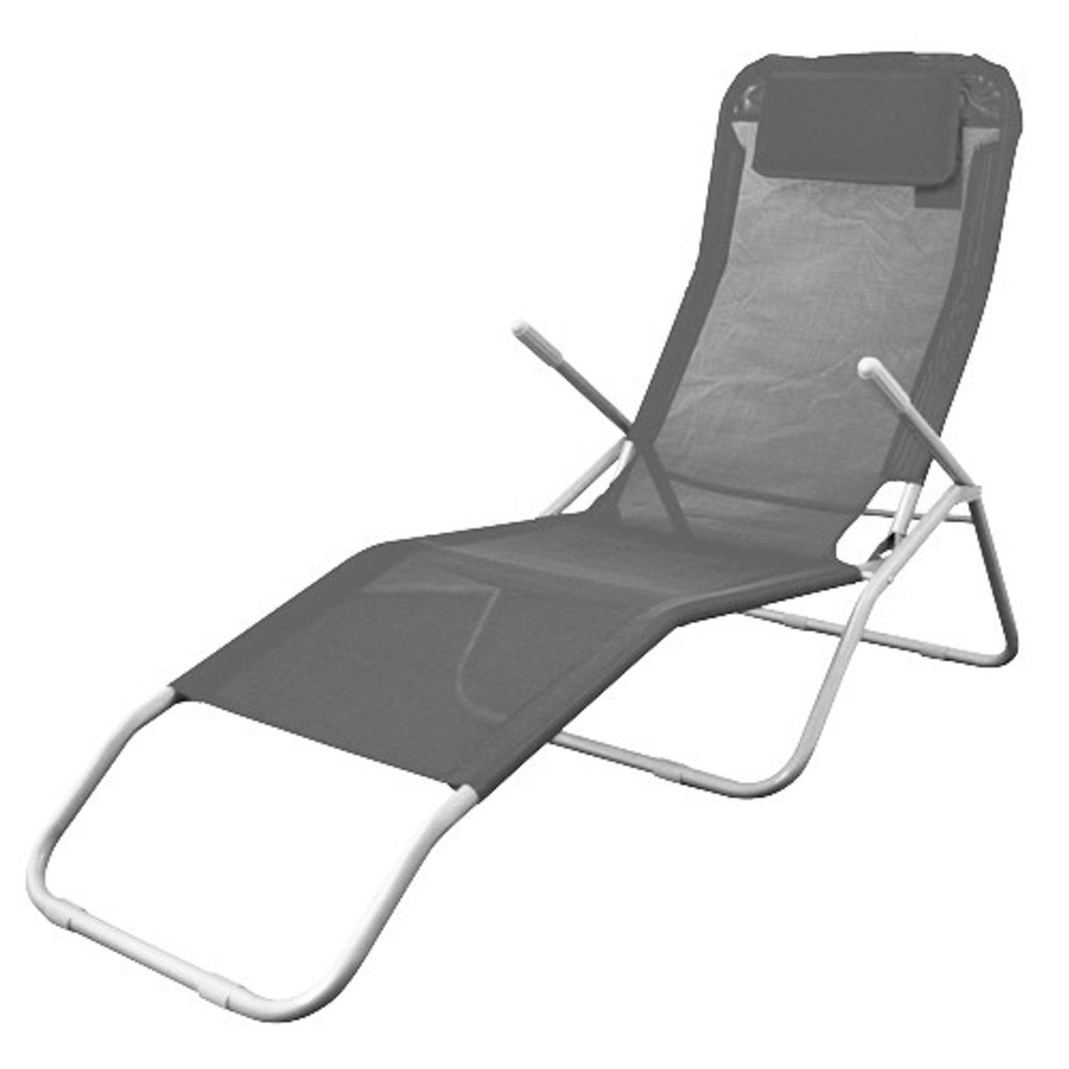 BURI Gartenliege Bäderliege anthrazit Relaxliege Sonnenliege günstig online kaufen