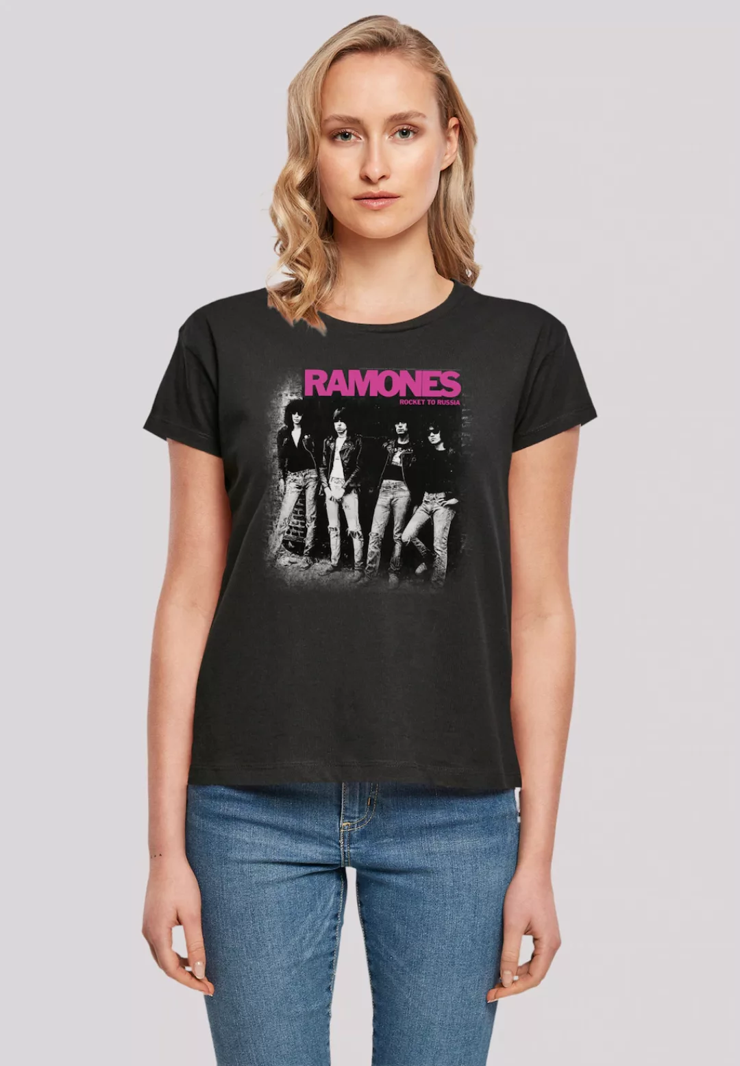 F4NT4STIC T-Shirt "Ramones Rock Musik Band Rocket To Russia Faded", Premium günstig online kaufen