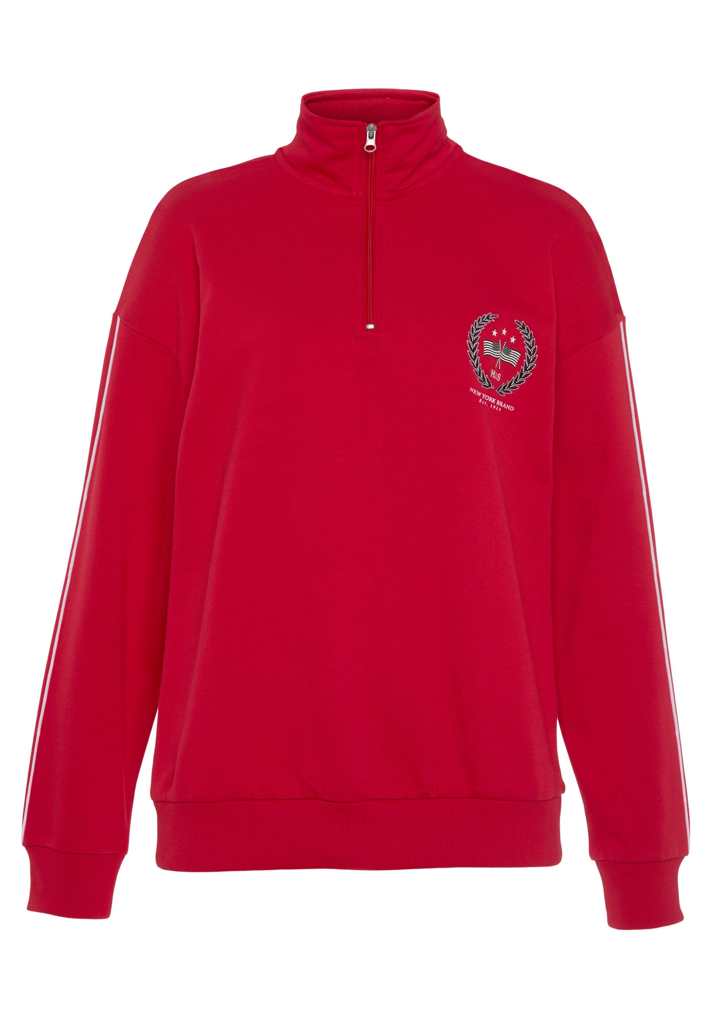 H.I.S Sweatshirt, mit Troyerkragen und Stickerei, Loungeanzug günstig online kaufen