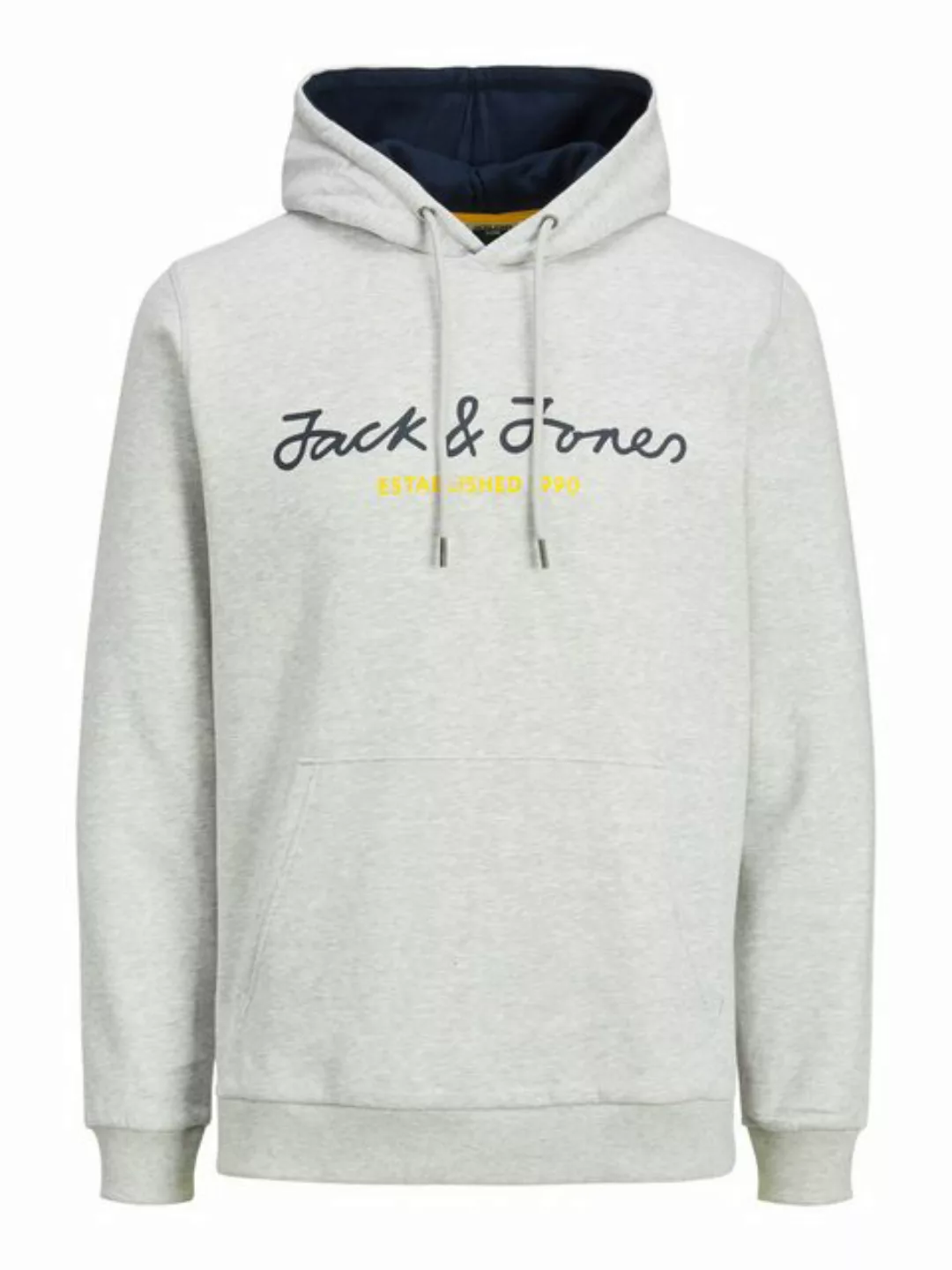 Jack & Jones Hoodie Herren Pullover Sweater Grau JCOBERG SWEAT HOOD NOOS günstig online kaufen