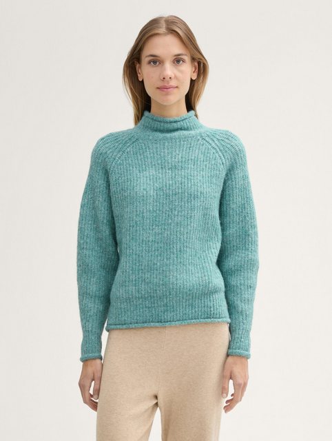 TOM TAILOR Denim Strickpullover Relaxed Pullover mit Stehkragen günstig online kaufen