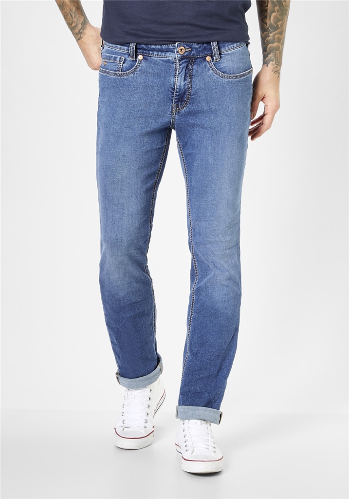 Paddock's Pipe Jeans Saddle Stitch Slim Fit light blue use extra lang günstig online kaufen