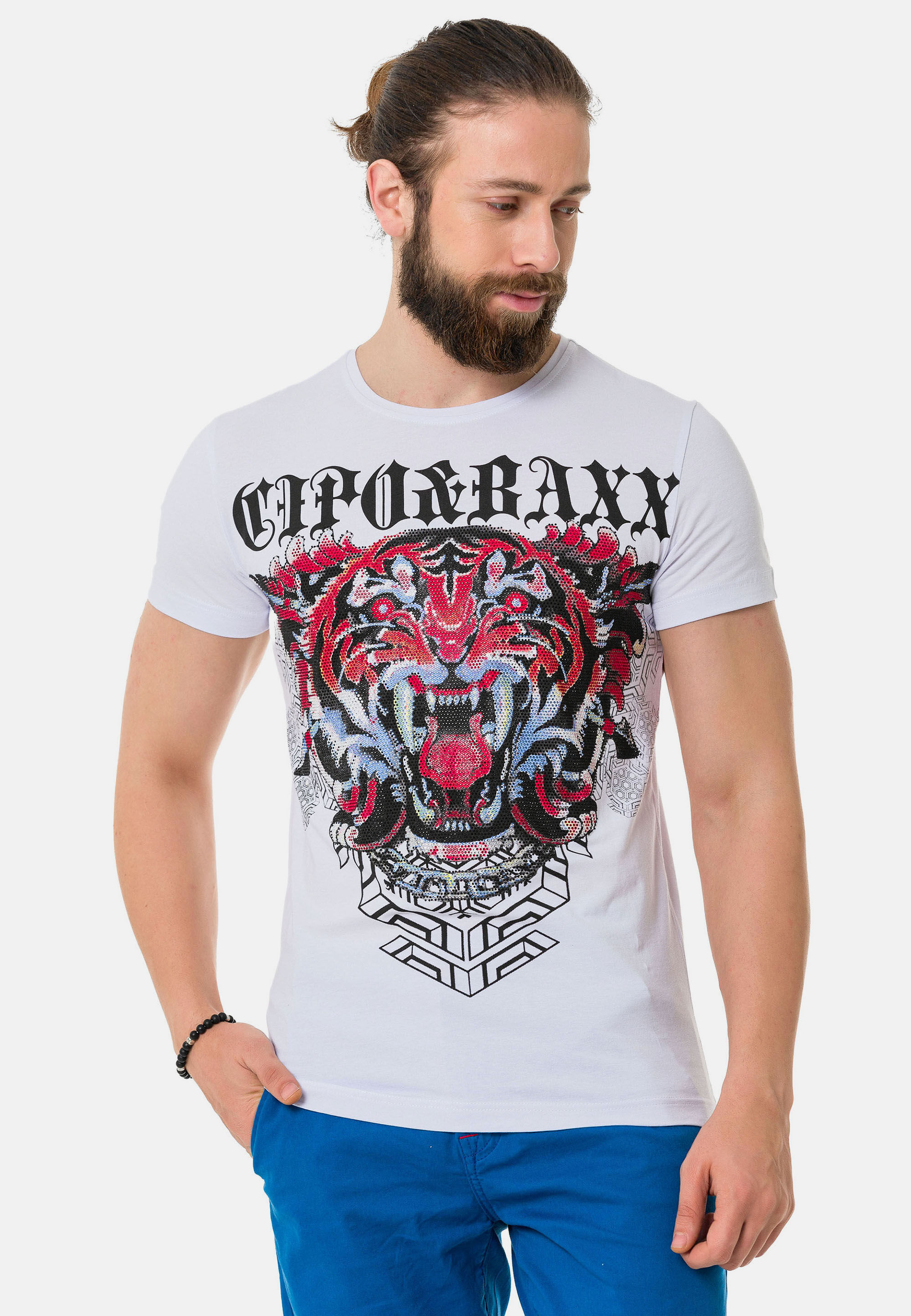 Cipo & Baxx T-Shirt "T-Shirt", mit Löwen-Grafikdruck günstig online kaufen