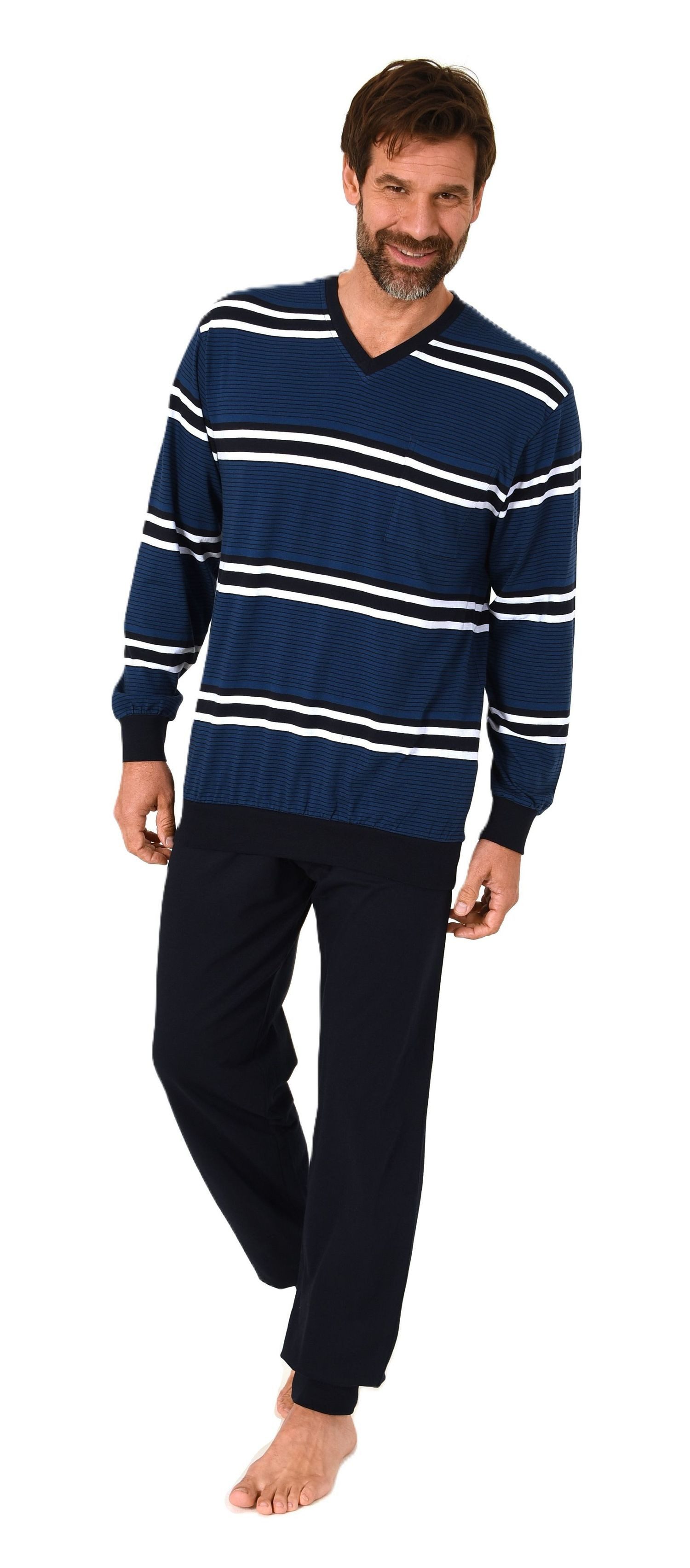 Normann Pyjama Normann Herren Schlafanzug lang günstig online kaufen