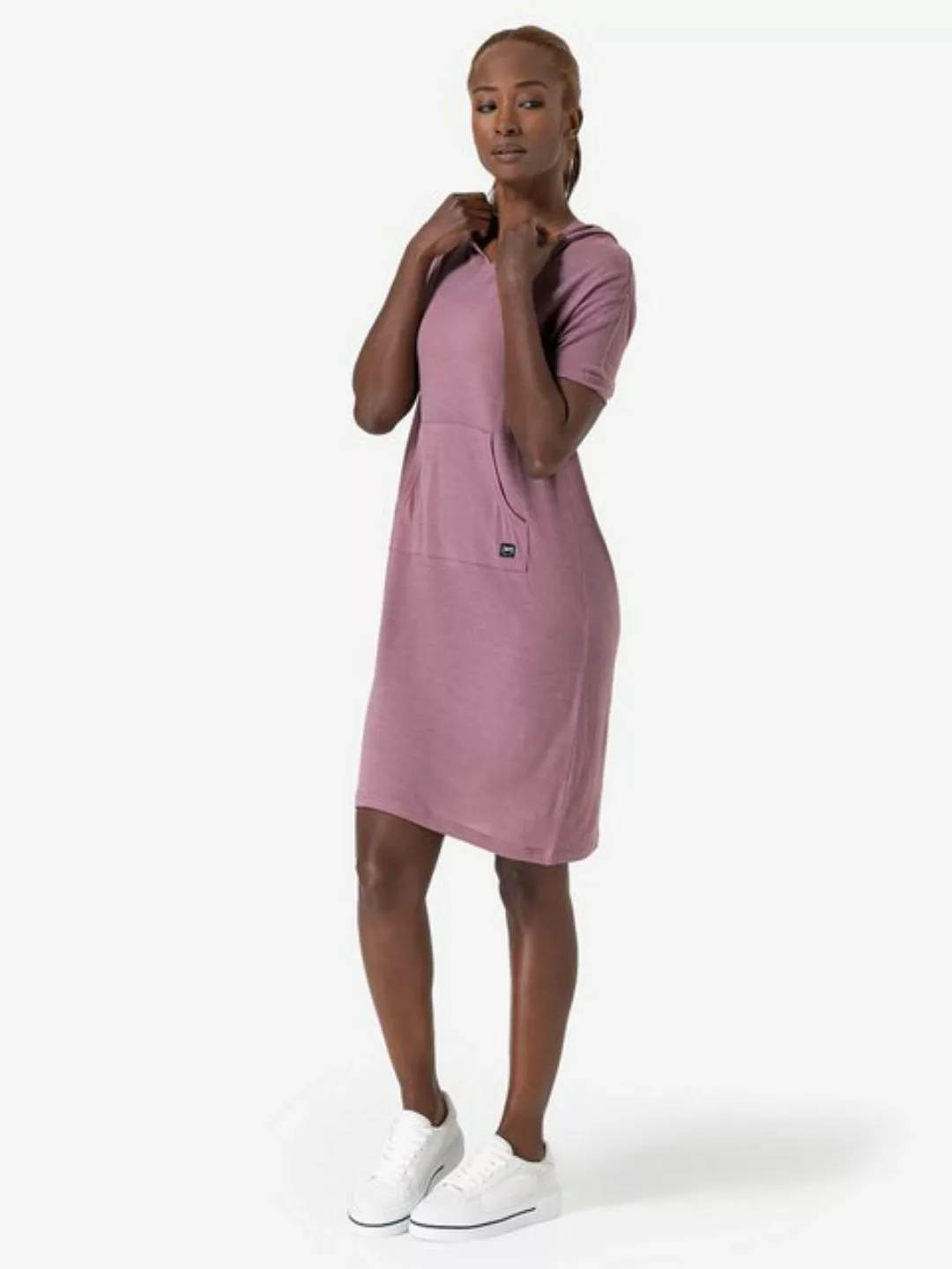 SUPER.NATURAL Sweatkleid für Damen aus Merino W HOODED DRESS sommerlich lei günstig online kaufen