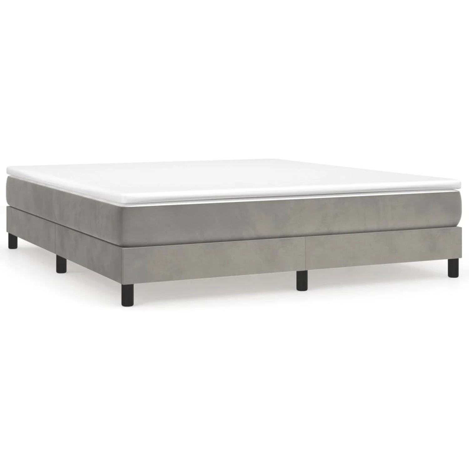 Vidaxl Boxspringbett Hellgrau 180x200 Cm Samt günstig online kaufen