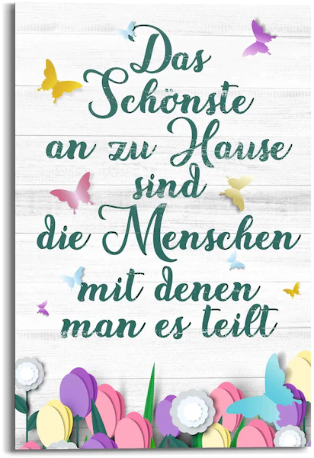 Reinders! Wandbild »Wandbild Zu Hause Familien - Lebensfreude - Weisheit«, günstig online kaufen