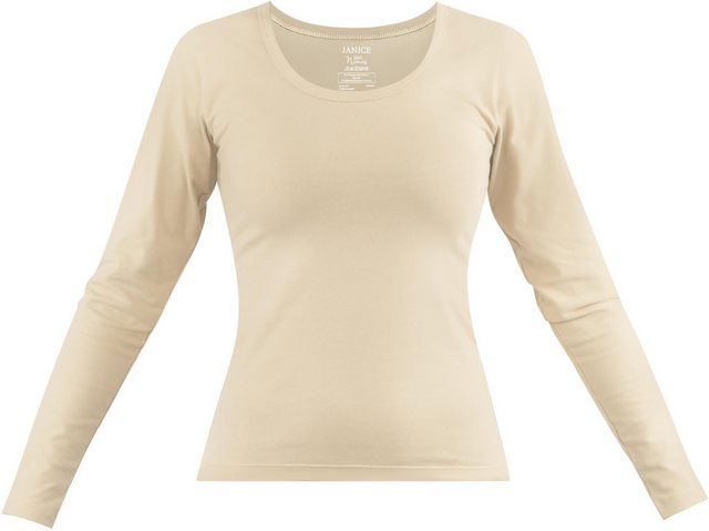 Janice Langarmshirt Damen Langarmshirt Nimes Figurbetonter Pullover aus Bau günstig online kaufen