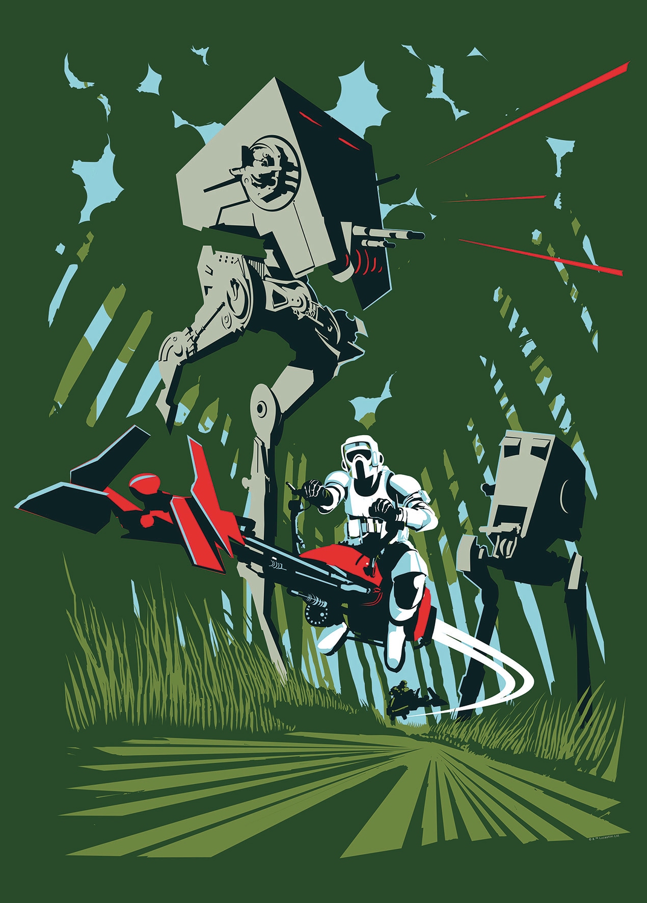 Komar Bild "Star Wars Classic Vector Endor", Star Wars, (1 St.), Wandbild z günstig online kaufen