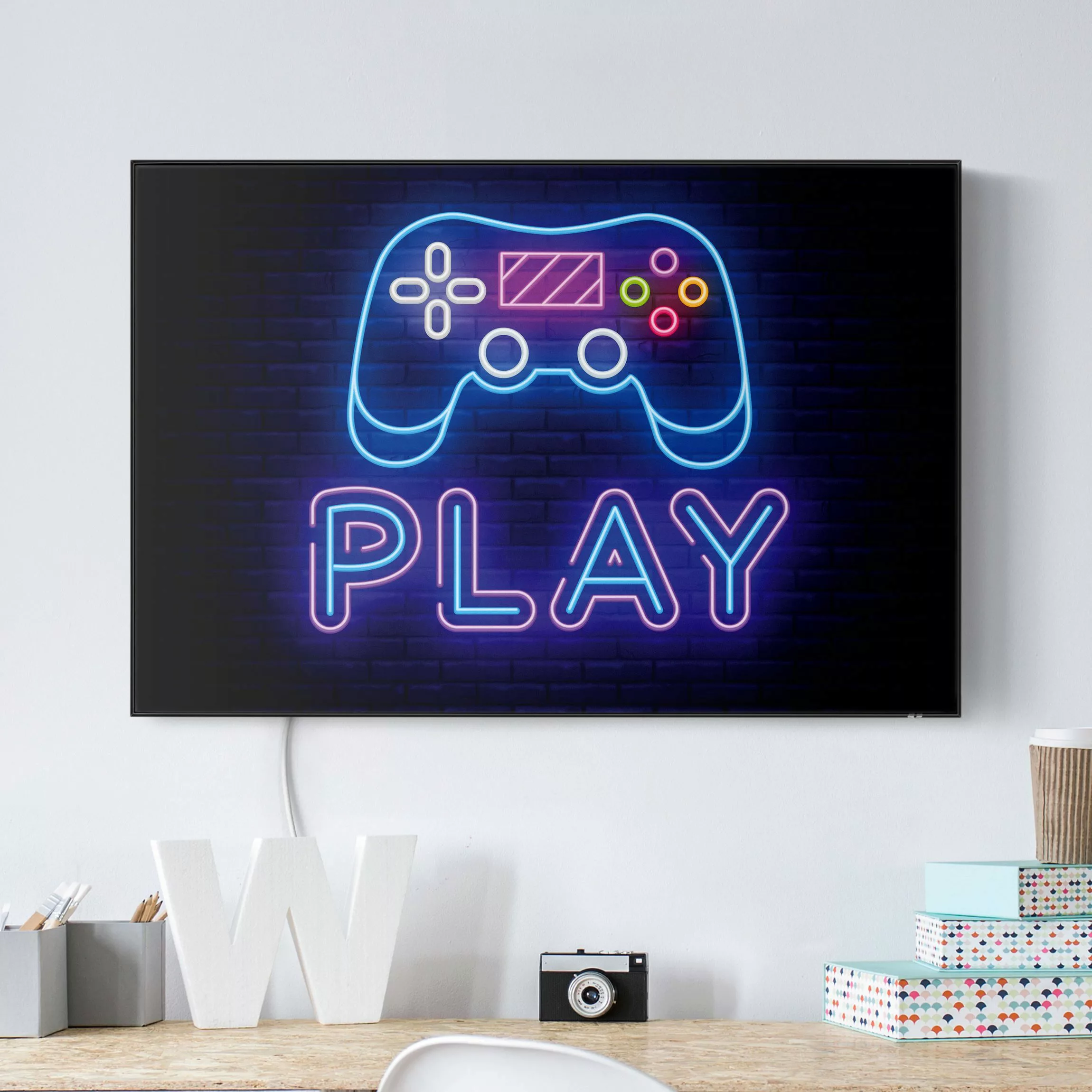 LED-Wechselbild Neon Gaming Controller günstig online kaufen