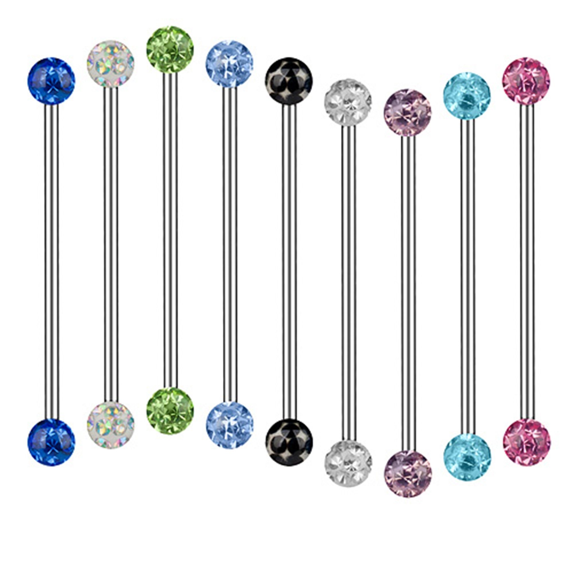 Taffstyle Piercing-Set Piercing Kristall Kugeln Industrial günstig online kaufen