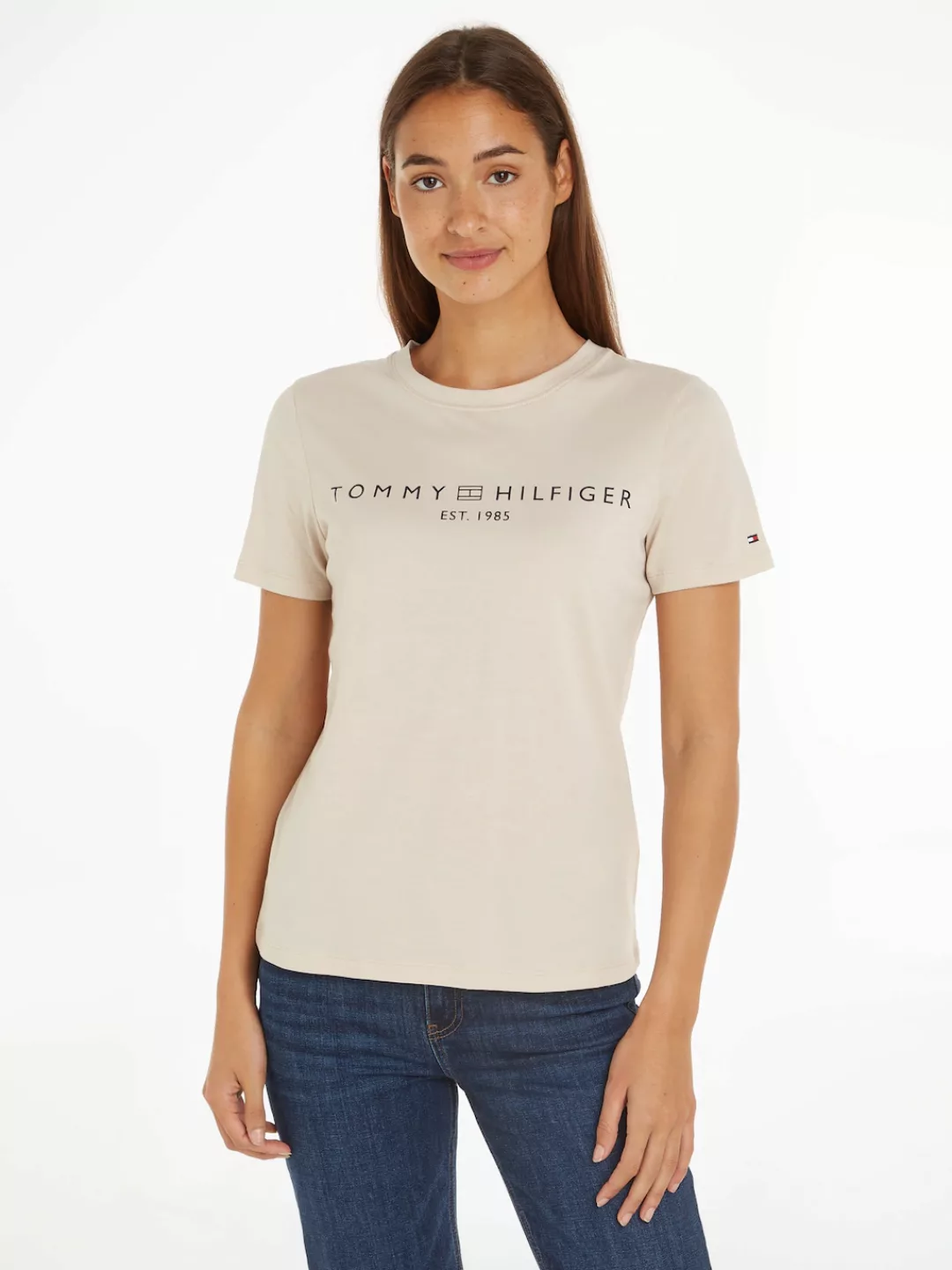 Tommy Hilfiger T-Shirt REG CORP LOGO C-NK SS mit Tommy Hilfiger Logoschrift günstig online kaufen