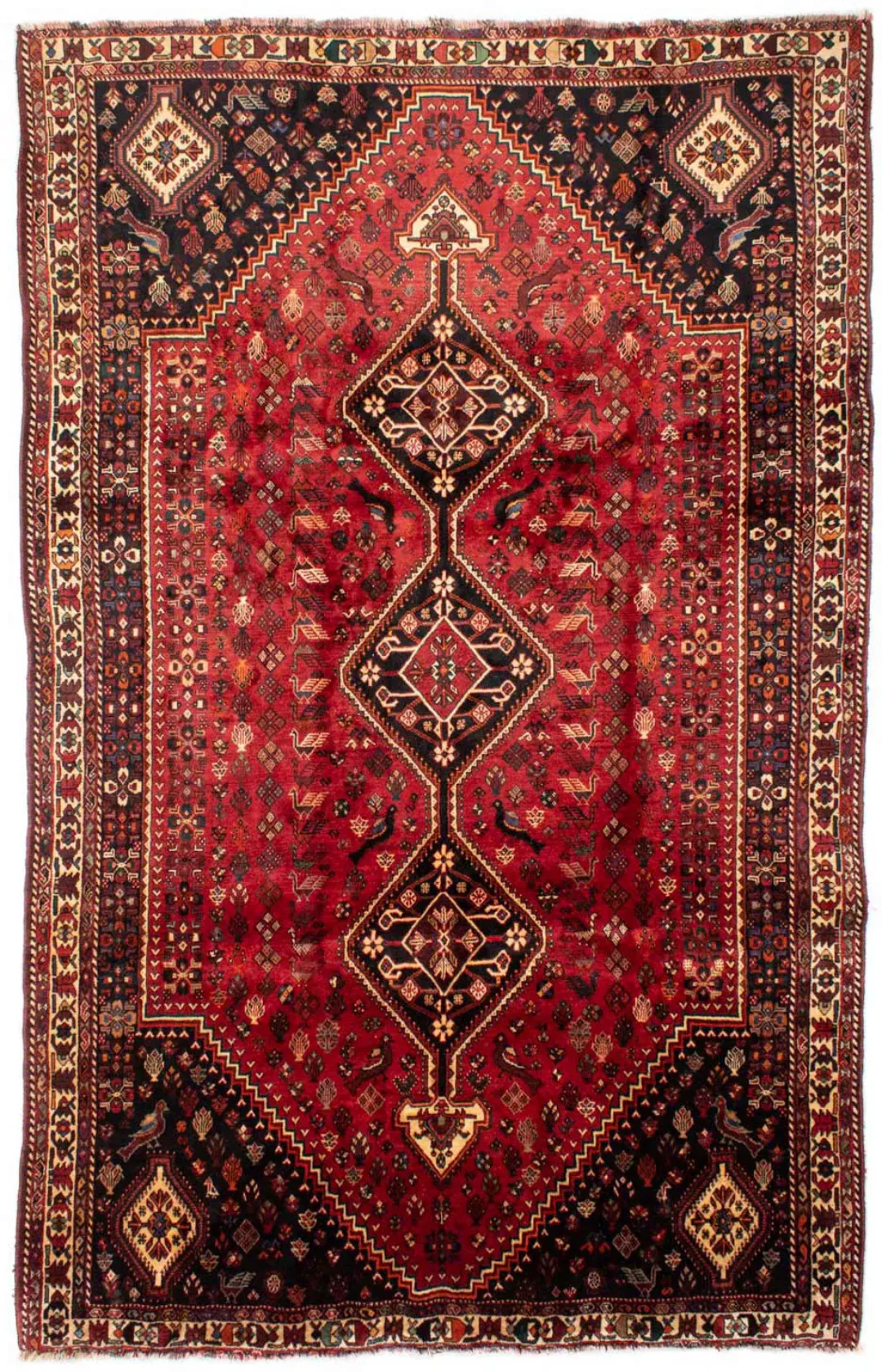 morgenland Wollteppich »Shiraz Medaillon Rosso 330 x 228 cm«, rechteckig, 1 günstig online kaufen