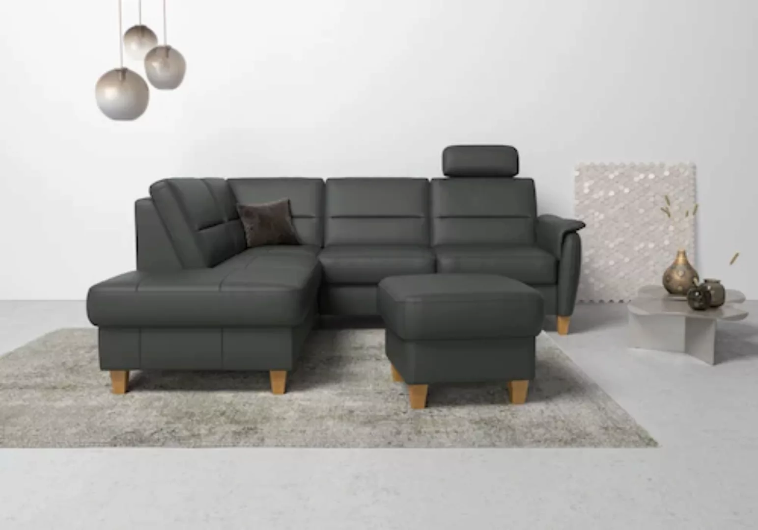 Home affaire Ecksofa »Palmera L-Form«, Federkern, wahlweise mit Bettfunktio günstig online kaufen