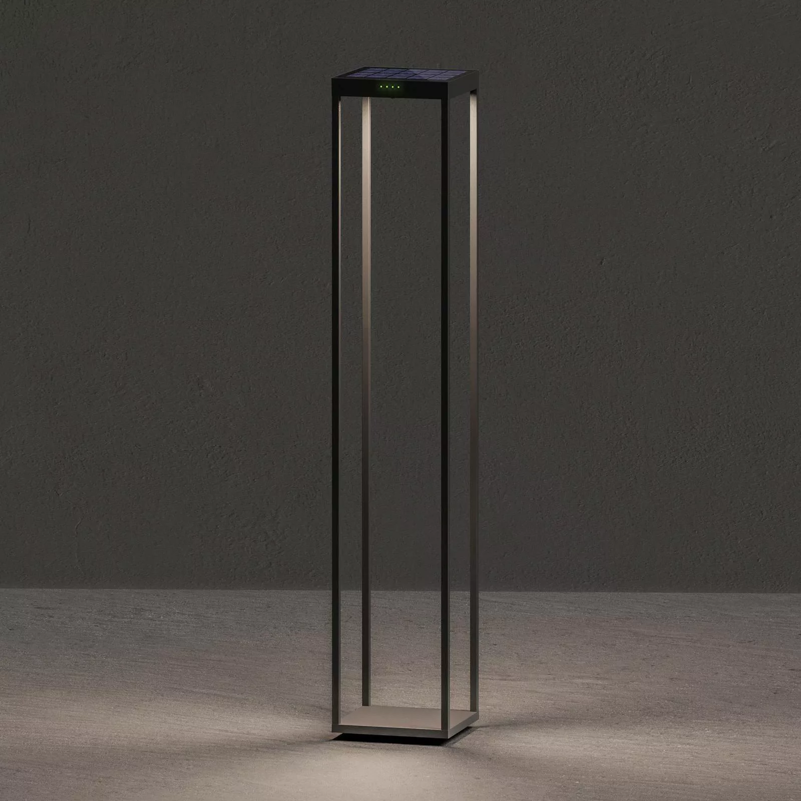 KLEWE LED-Solarlampe RADIA MEGA, anthrazit, 110 cm, Alu IP65 günstig online kaufen