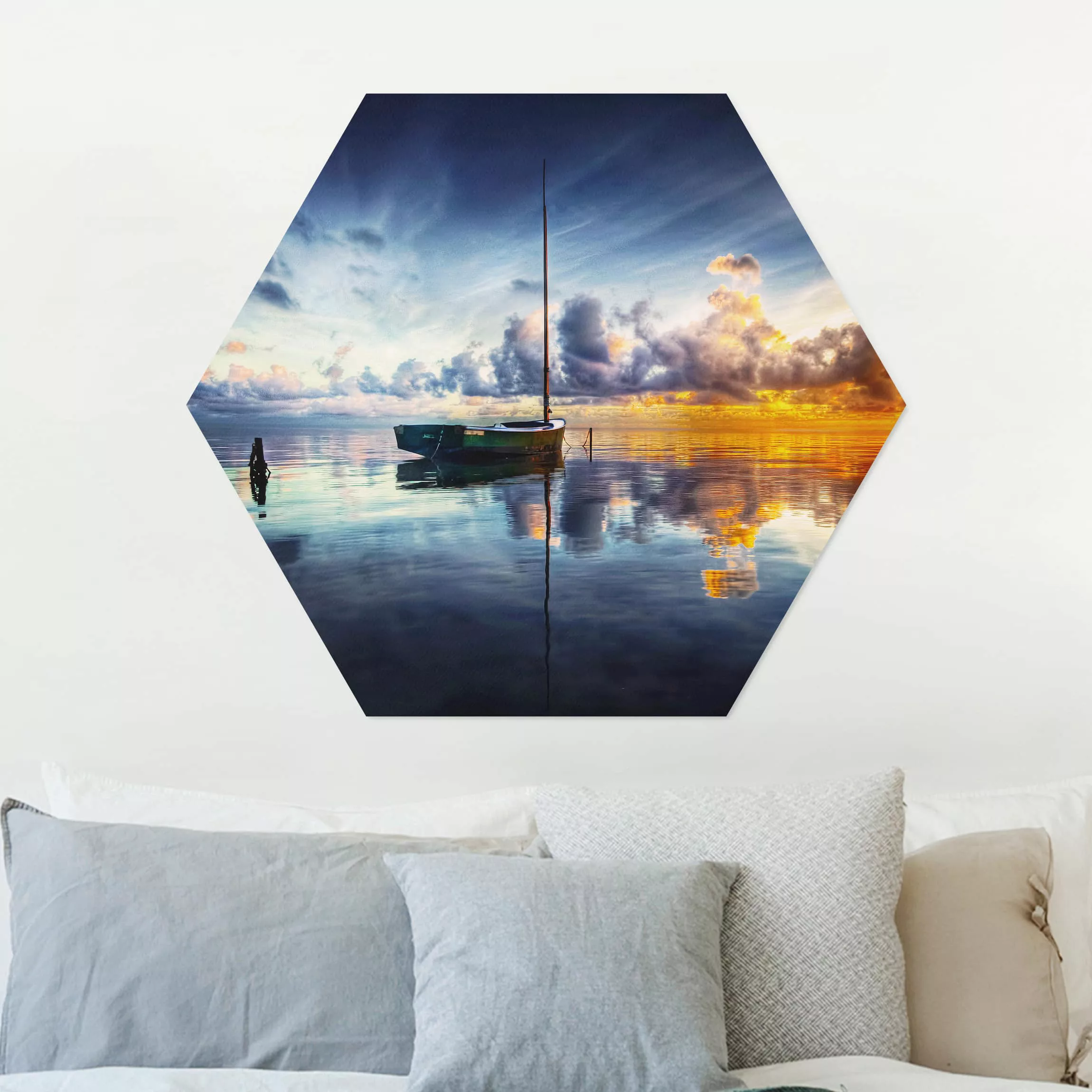 Hexagon-Alu-Dibond Bild Natur & Landschaft Time For Reflection günstig online kaufen