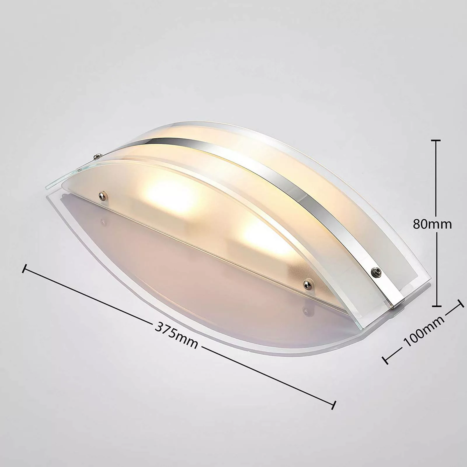 LED-Wandleuchte Zinka aus Glas, 37,5 cm günstig online kaufen