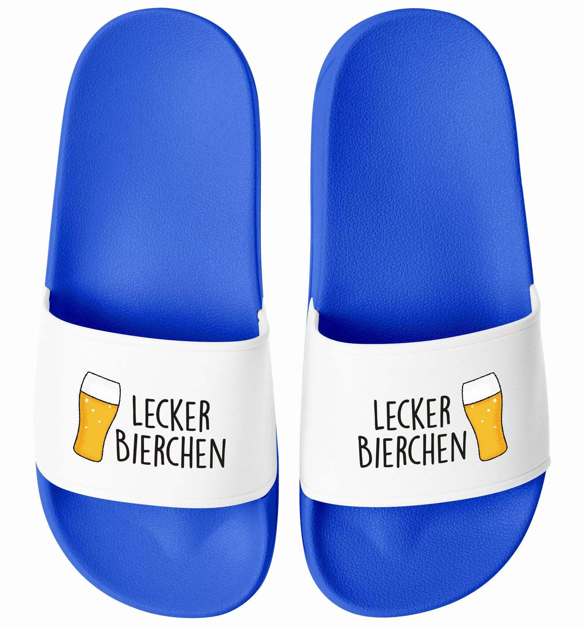 MoonWorks Badeschlappen Lustig Spruch Lecker Bierchen günstig online kaufen