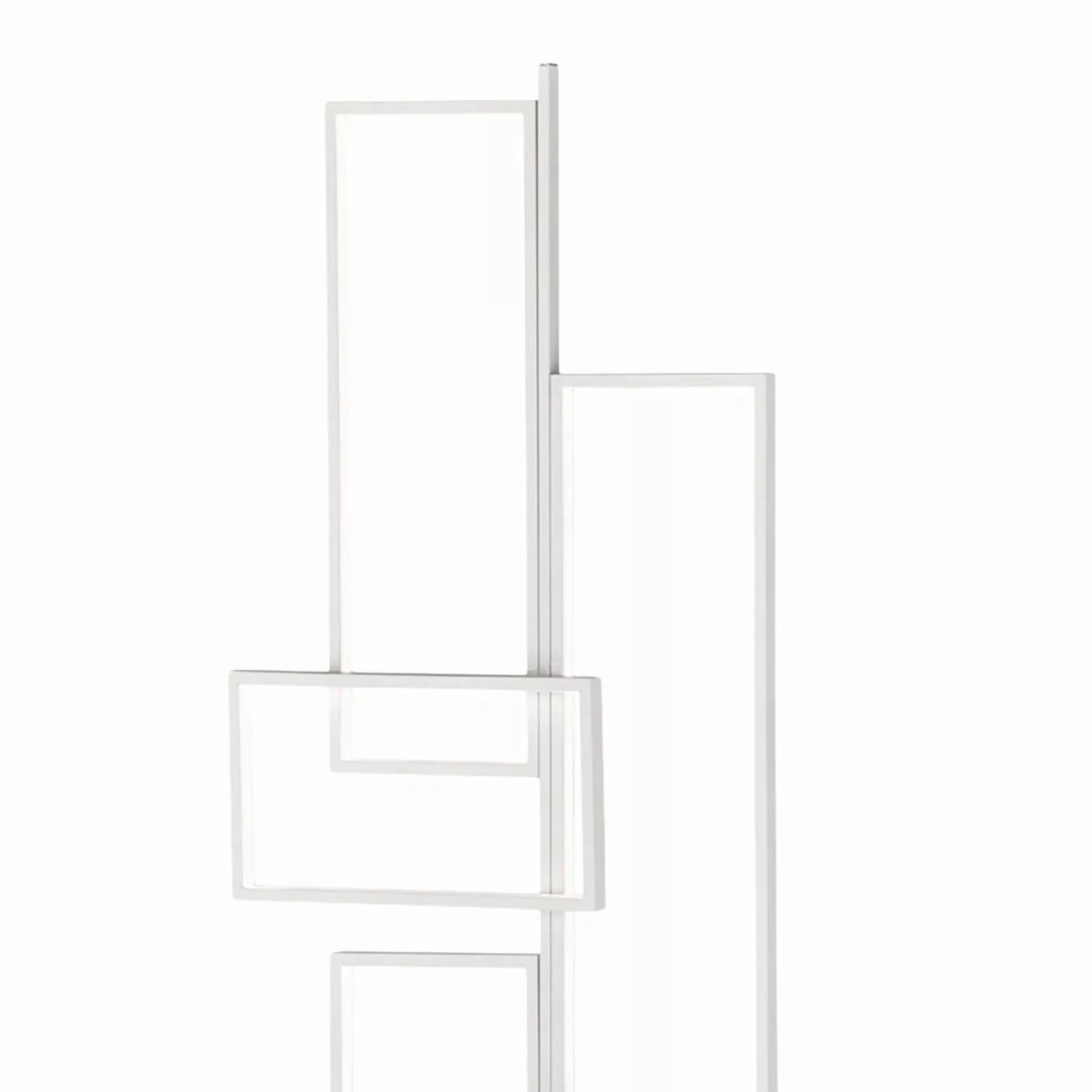 home24 Trio LED-Stehleuchte Tucson Eisen Weiß 45x161x18 cm (BxHxT) Dimmbar günstig online kaufen