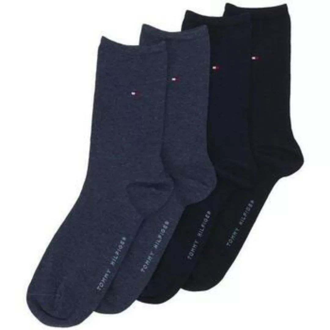 Tommy Hilfiger  Socken Two Pack Knitted Logo Socks Dark Navy Blue günstig online kaufen