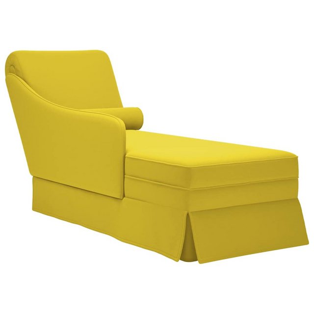 vidaXL Chaiselongue Chaiselongue mit Nackenrolle und Rechter Armlehne Gelb günstig online kaufen