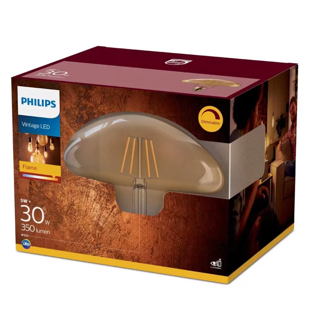 Philips LED Mushroom Gold ersetzt 40W, E27, warmweiß, 1800 Kelvin, 4700 Lum günstig online kaufen