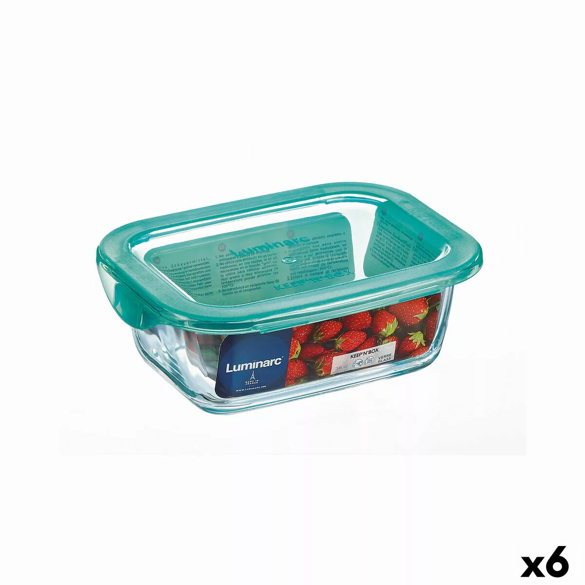 Rechteckige Lunchbox Mit Deckel Luminarc Keep'n Lagon 18,5 X 13 X 6,6 Cm Tü günstig online kaufen